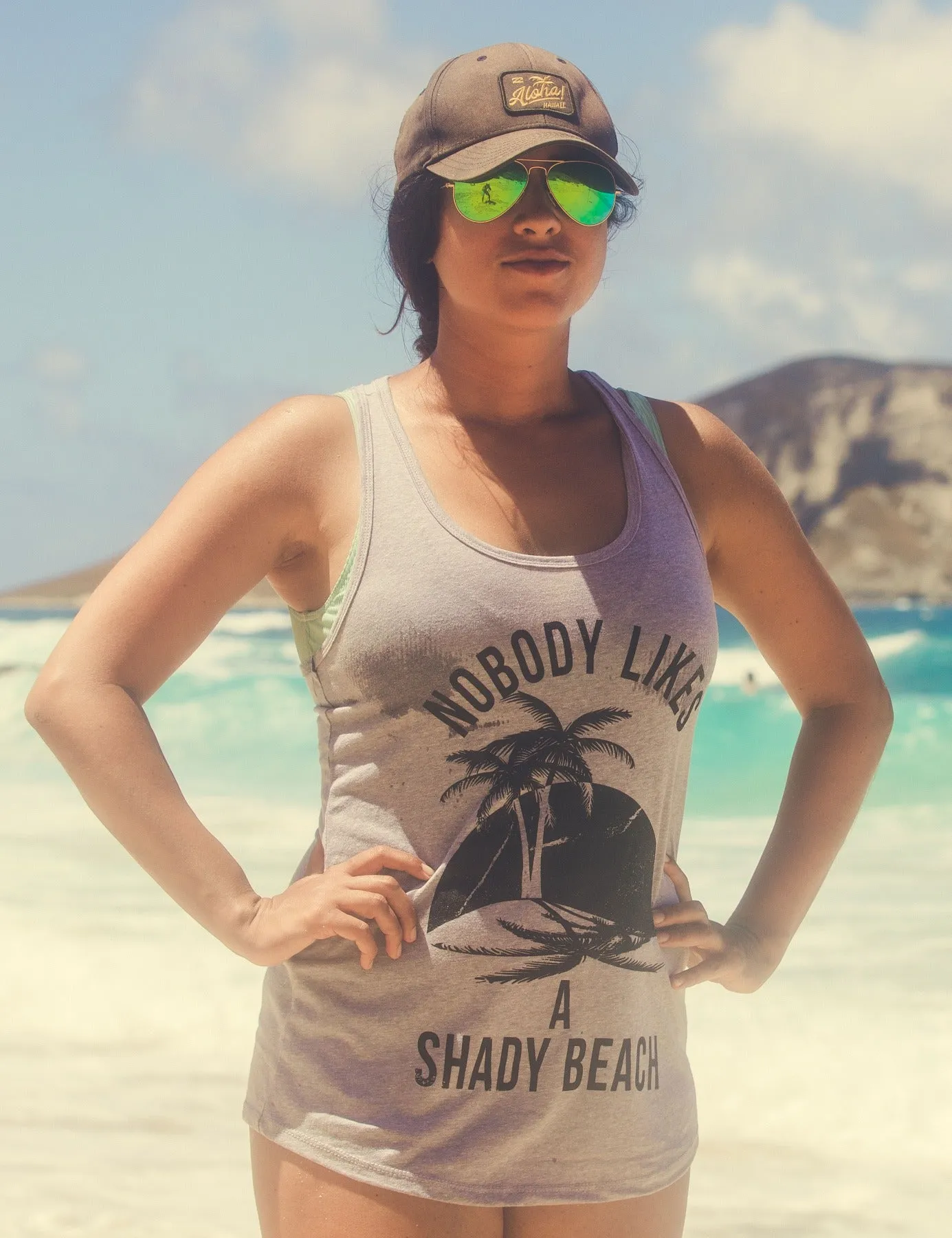 Nobody Likes A Shady Beach Women's Tank Top sold by Crazy Dog T-Shirts product image thumbnail 4