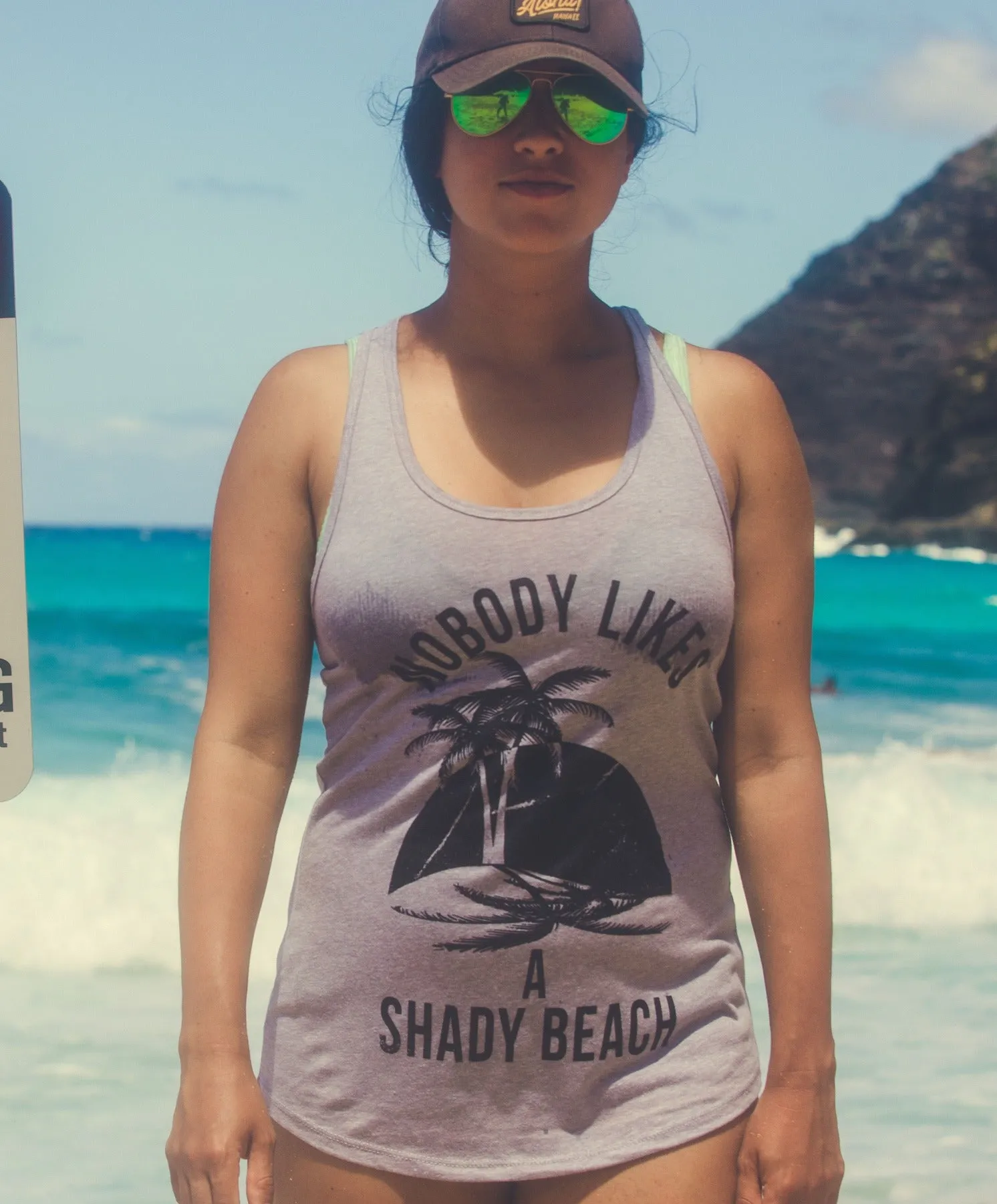 Nobody Likes A Shady Beach Women's Tank Top sold by Crazy Dog T-Shirts product image thumbnail 3