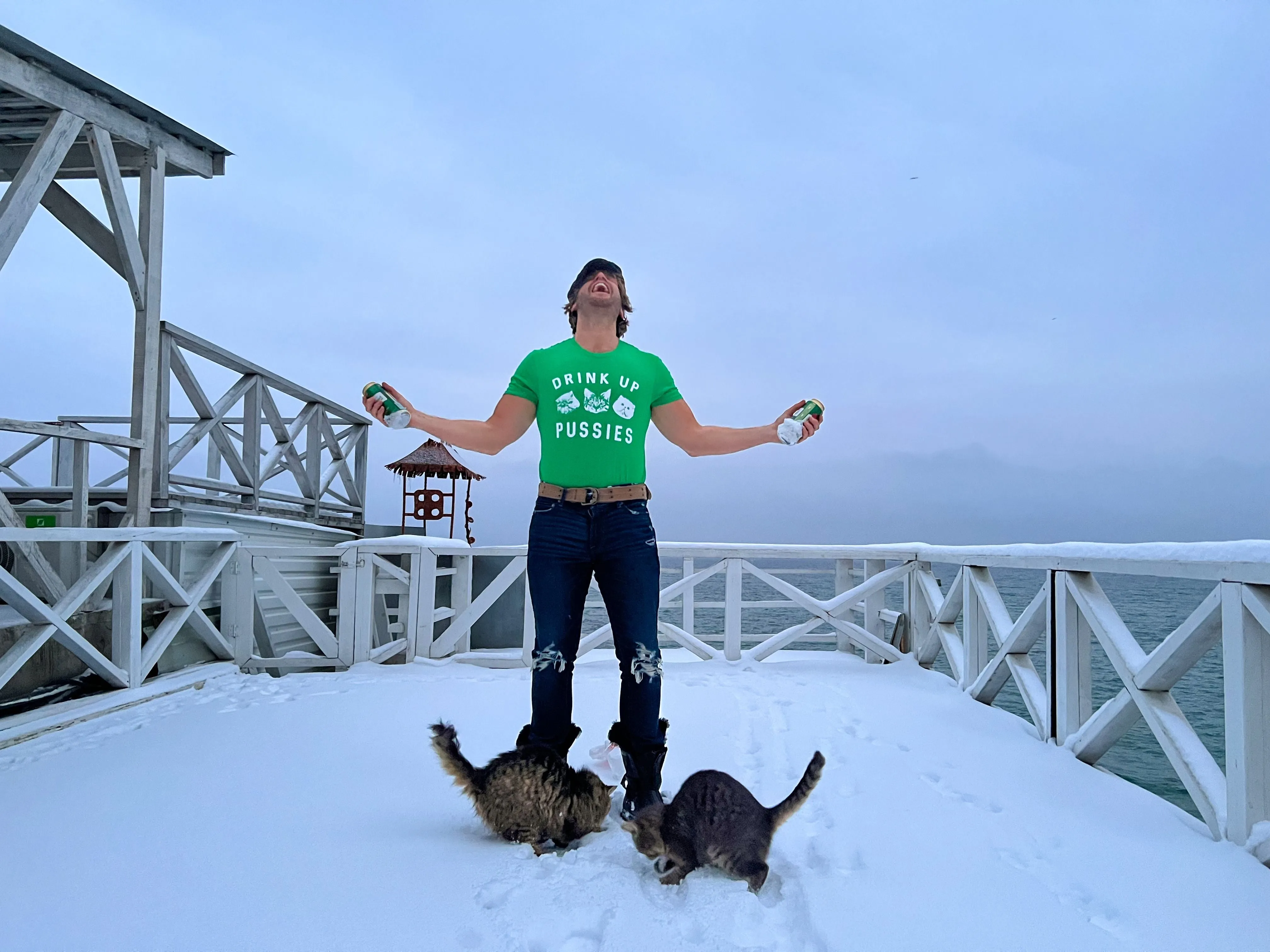 Drink Up Pussies Men's T Shirt sold by Crazy Dog T-Shirts product image thumbnail 4