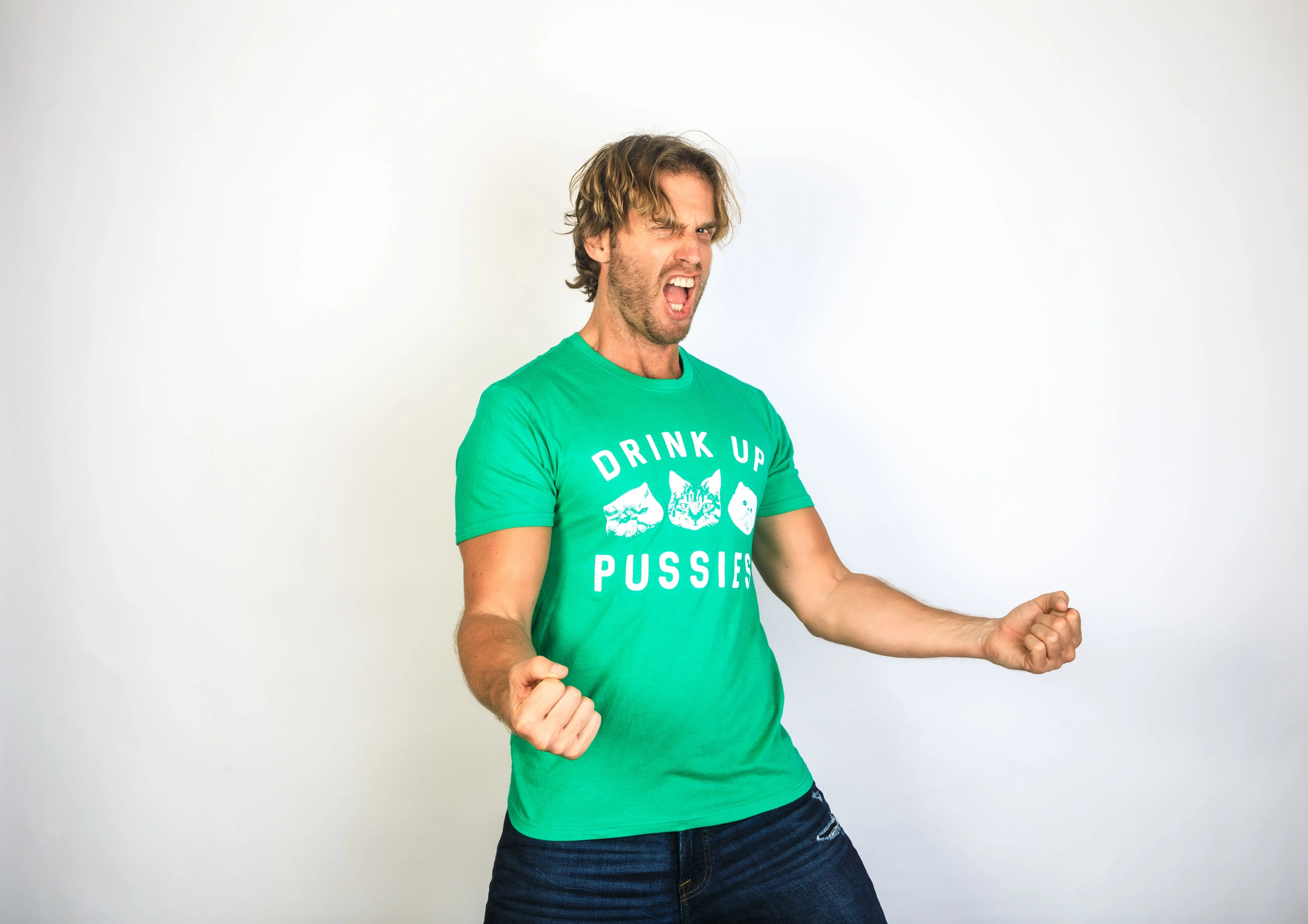Drink Up Pussies Men's T Shirt sold by Crazy Dog T-Shirts product image thumbnail 5