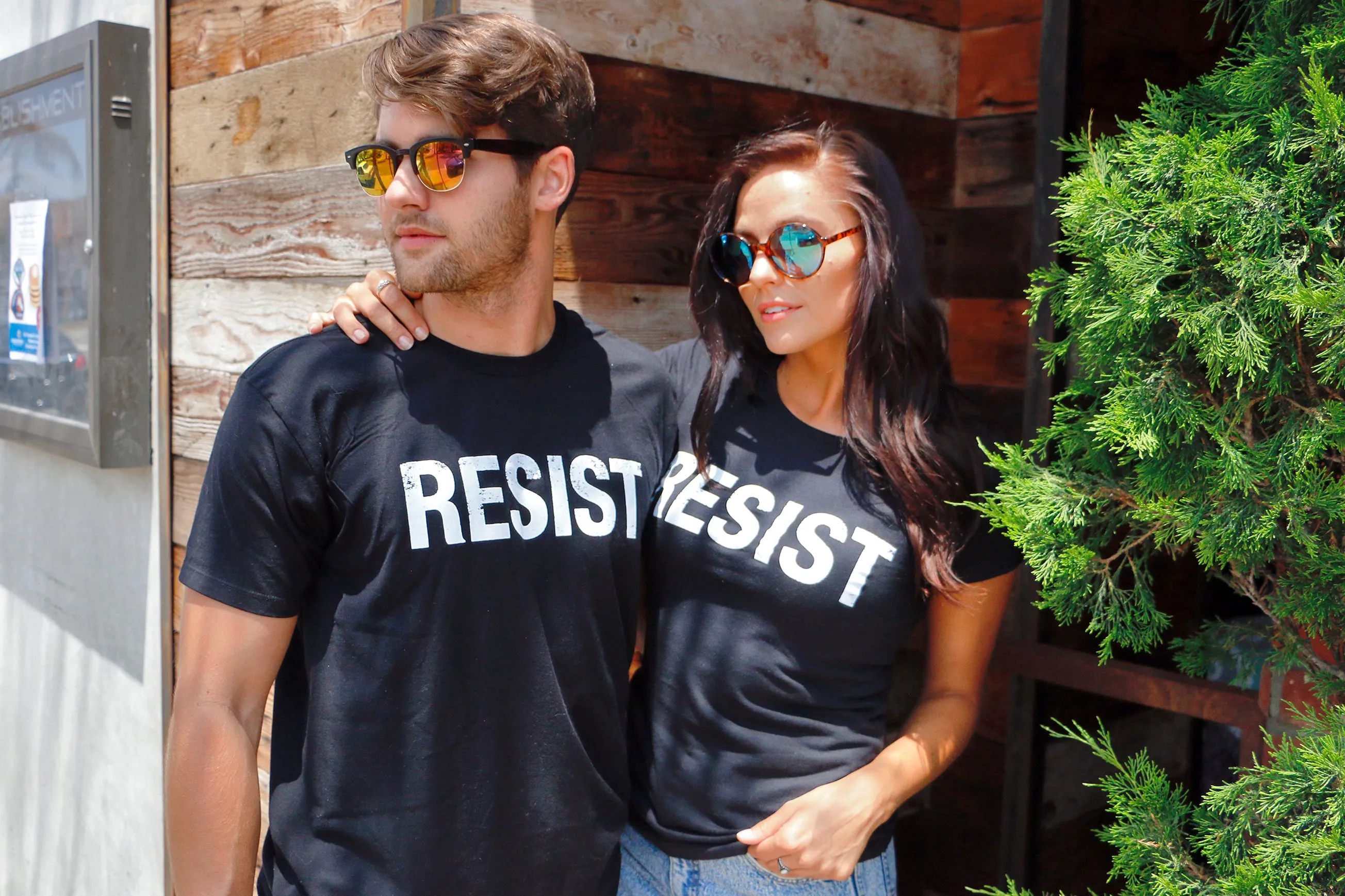Womens Resist T Shirts Political Anti Authority Protest Tees Rebel Rally March Tee sold by Crazy Dog T-Shirts product image thumbnail 3