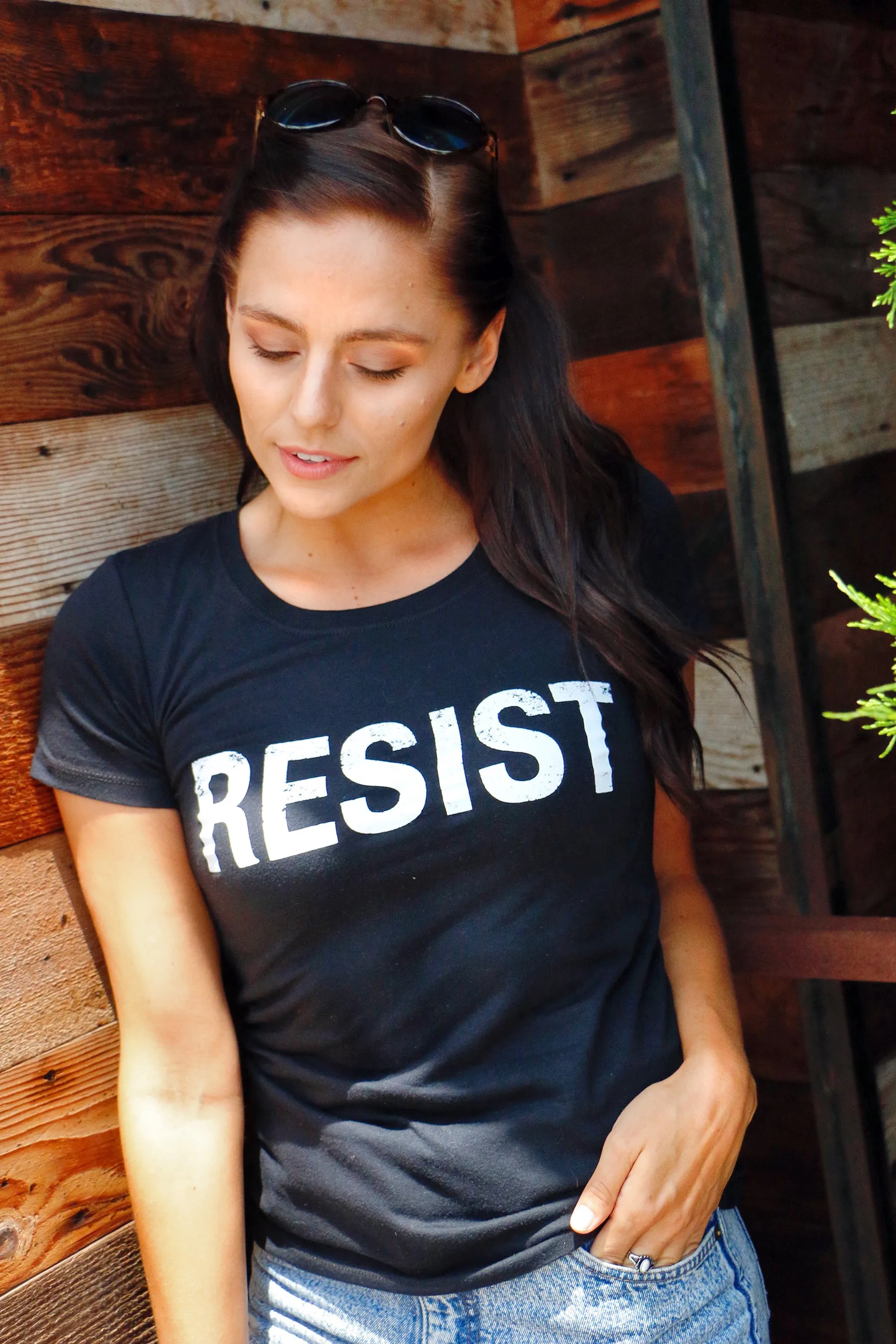 Womens Resist T Shirts Political Anti Authority Protest Tees Rebel Rally March Tee sold by Crazy Dog T-Shirts product image thumbnail 4
