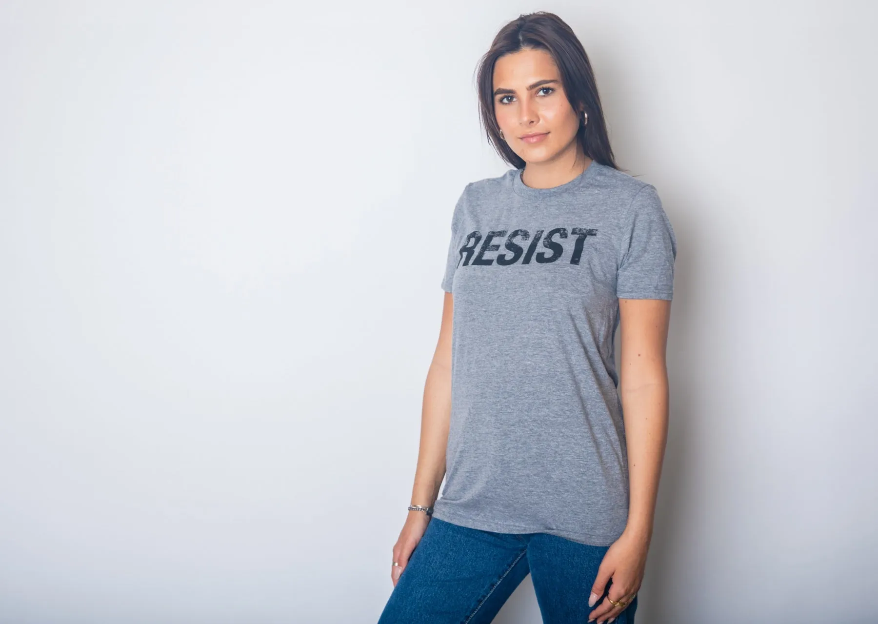 Womens Resist T Shirts Political Anti Authority Protest Tees Rebel Rally March Tee sold by Crazy Dog T-Shirts product image thumbnail 2