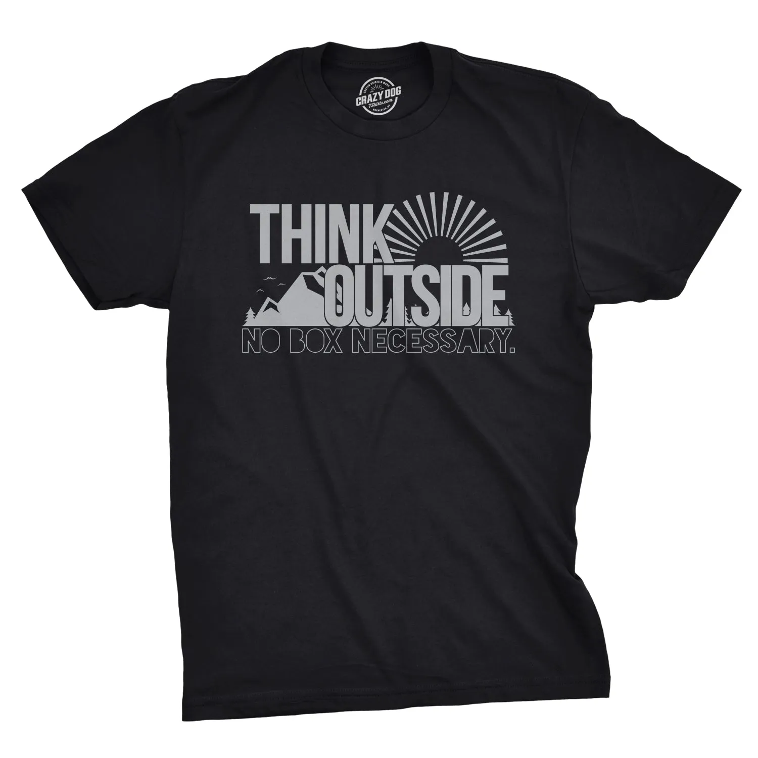 Think Outside No Box Necessary Men's T Shirt sold by Crazy Dog T-Shirts product image thumbnail 5