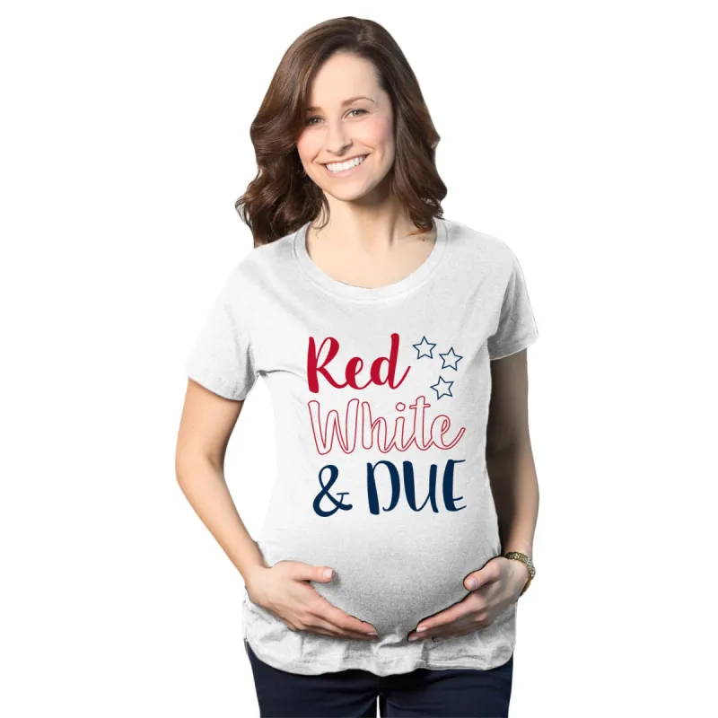 Red White And Due Maternity T Shirt sold by Crazy Dog T-Shirts