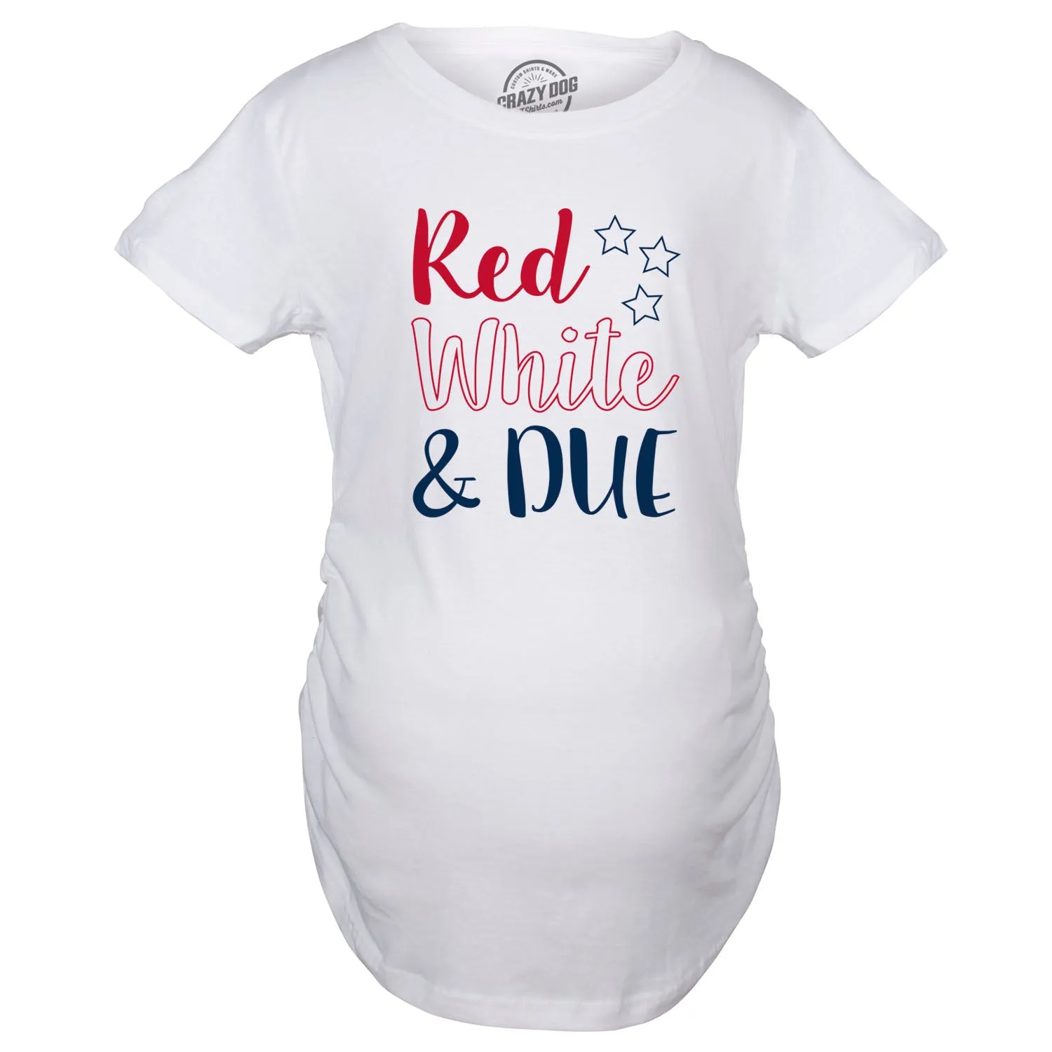 Red White And Due Maternity T Shirt sold by Crazy Dog T-Shirts product image thumbnail 3