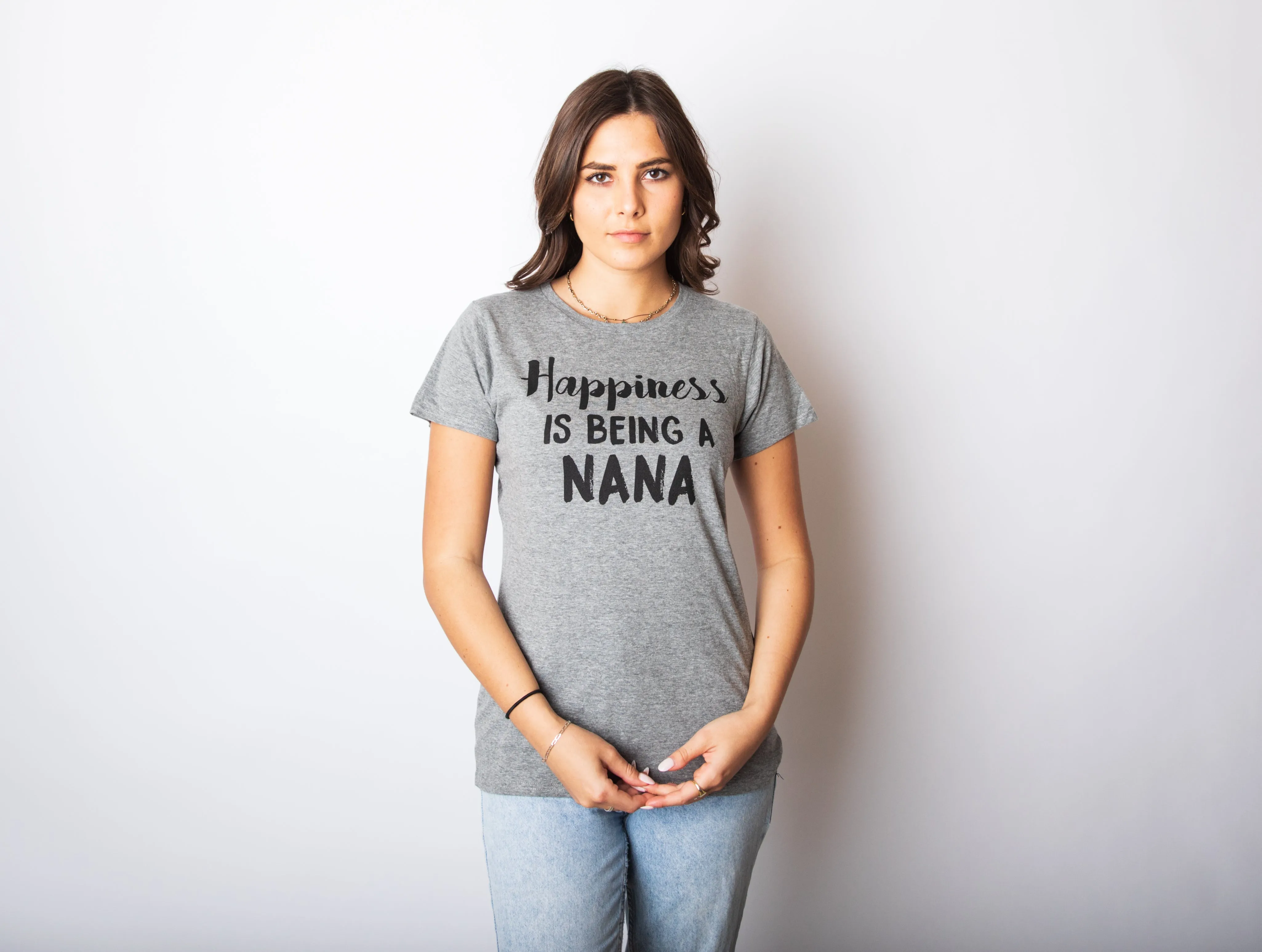 Happiness Is Being A Nana Women's T Shirt sold by Crazy Dog T-Shirts product image thumbnail 3
