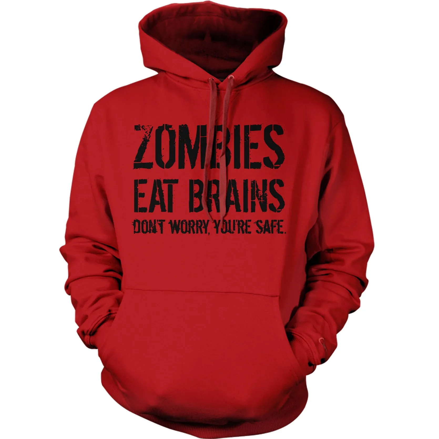 Zombies Eat Brains, You're Safe Hoodie sold by Crazy Dog T-Shirts product image thumbnail 5