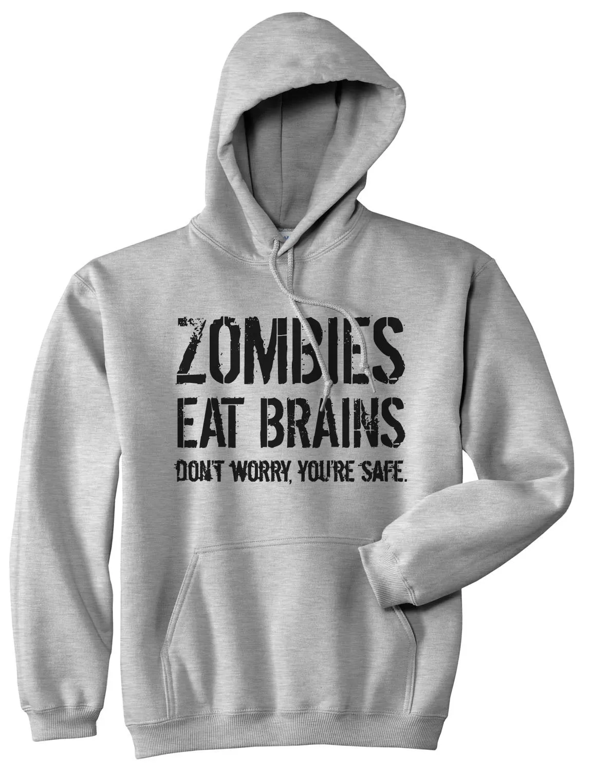 Zombies Eat Brains, You're Safe Hoodie sold by Crazy Dog T-Shirts product image thumbnail 4