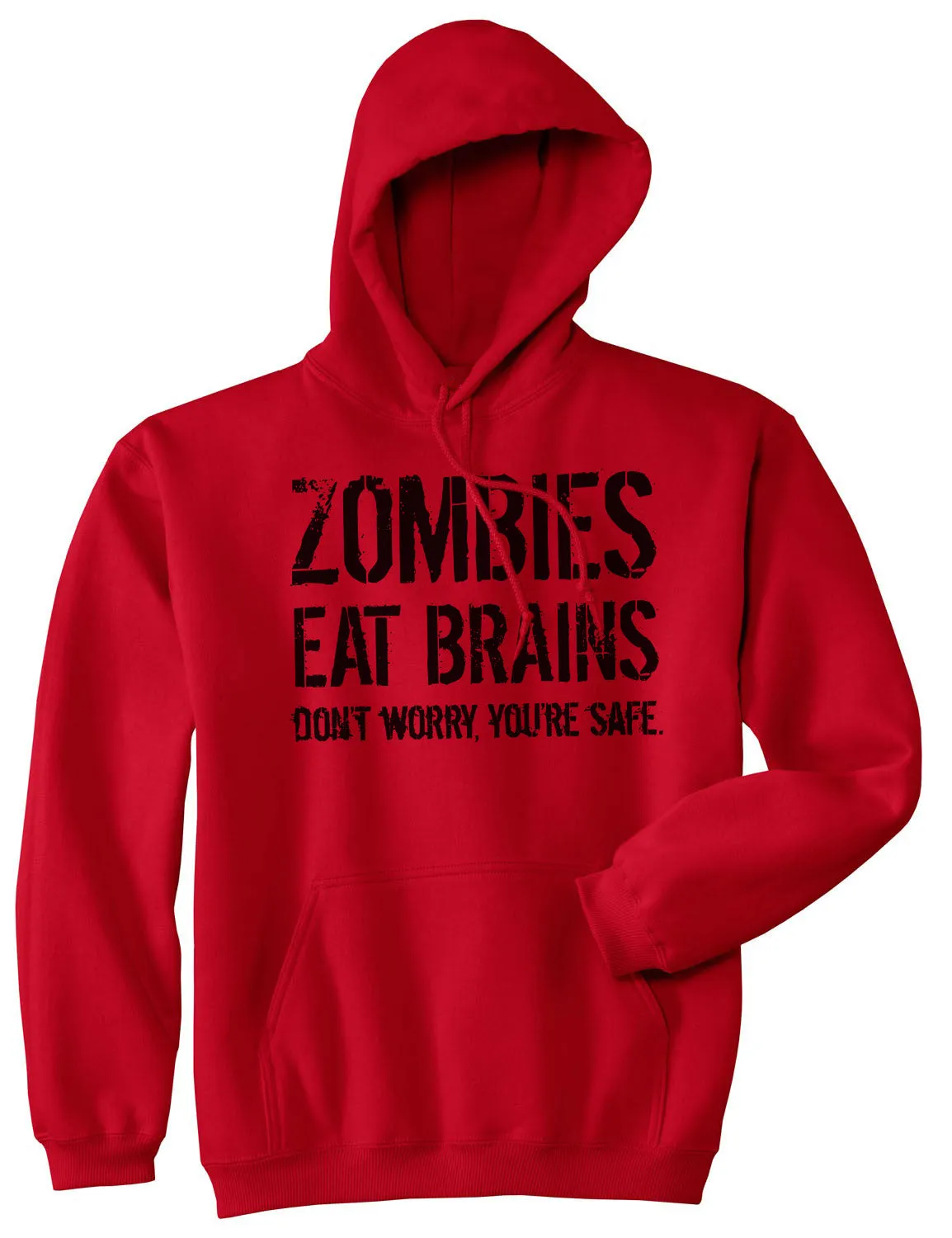 Zombies Eat Brains, You're Safe Hoodie sold by Crazy Dog T-Shirts product image thumbnail 2