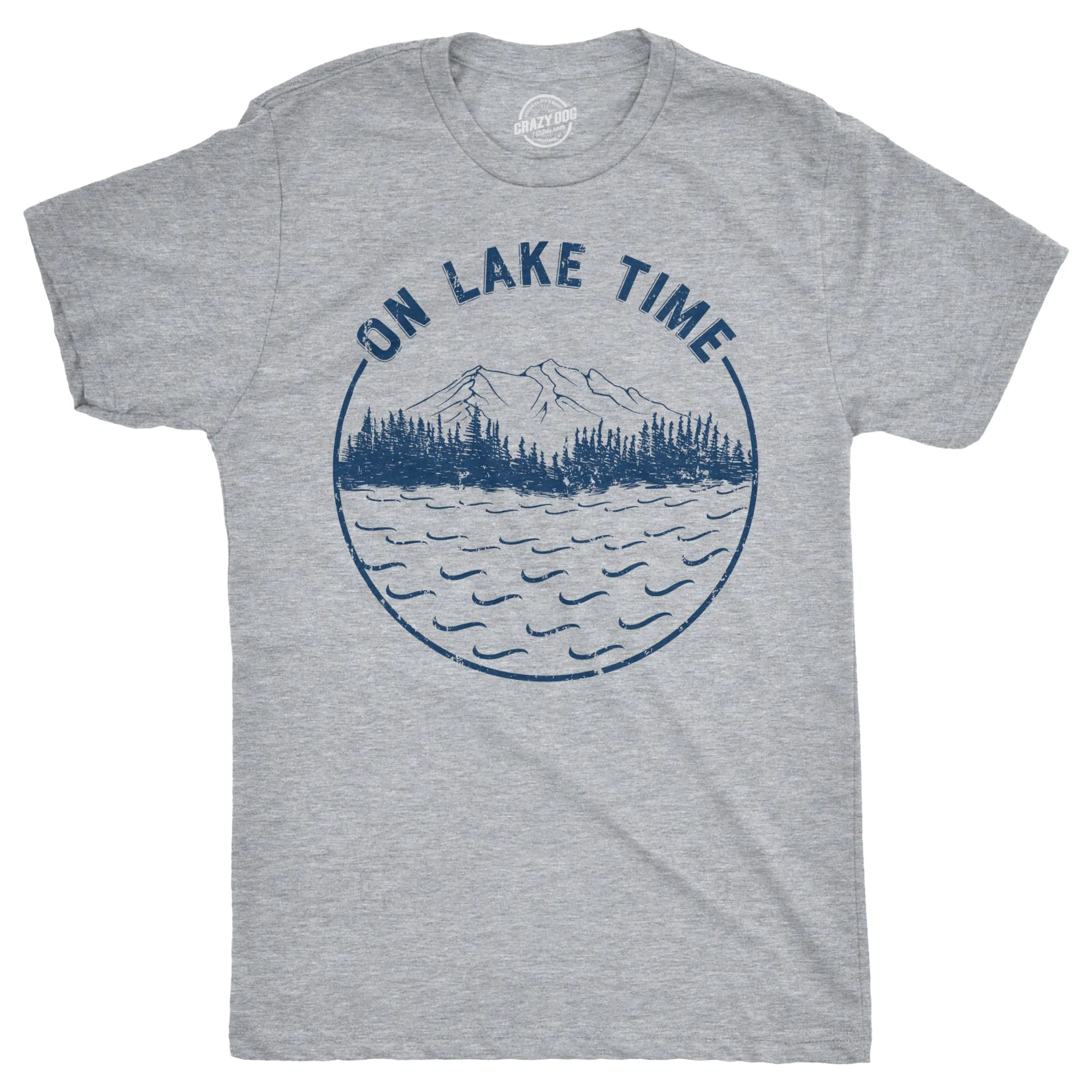 On Lake Time Men's T Shirt sold by Crazy Dog T-Shirts product image thumbnail 4