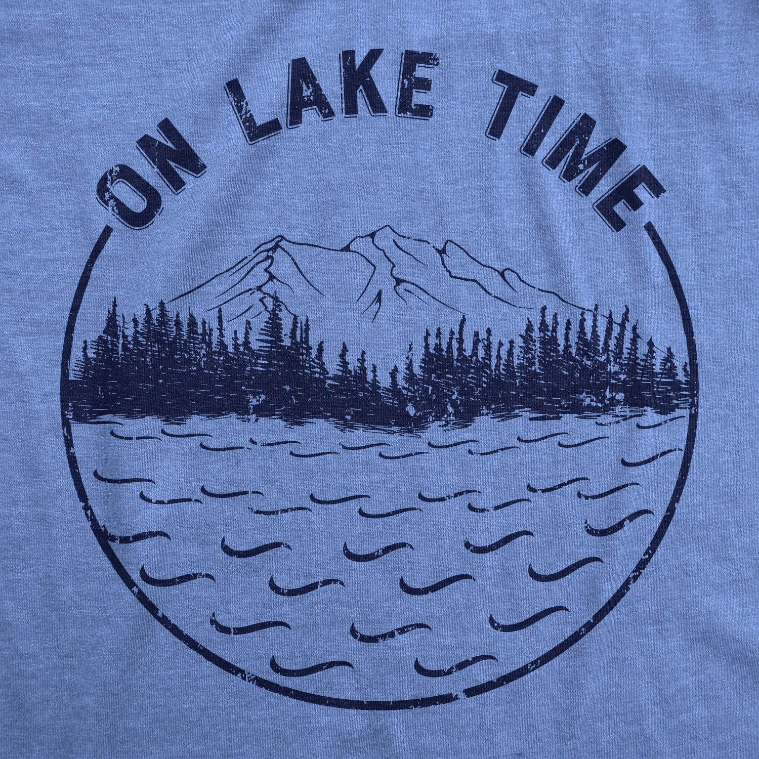 On Lake Time Men's T Shirt sold by Crazy Dog T-Shirts product image thumbnail 3