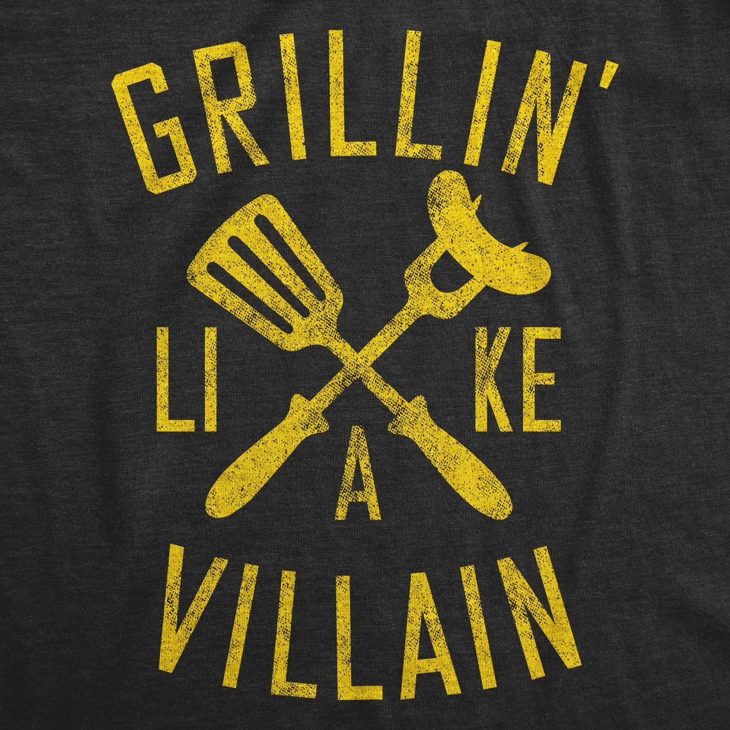 Grillin Like A Villain Men's T Shirt sold by Crazy Dog T-Shirts product image thumbnail 2