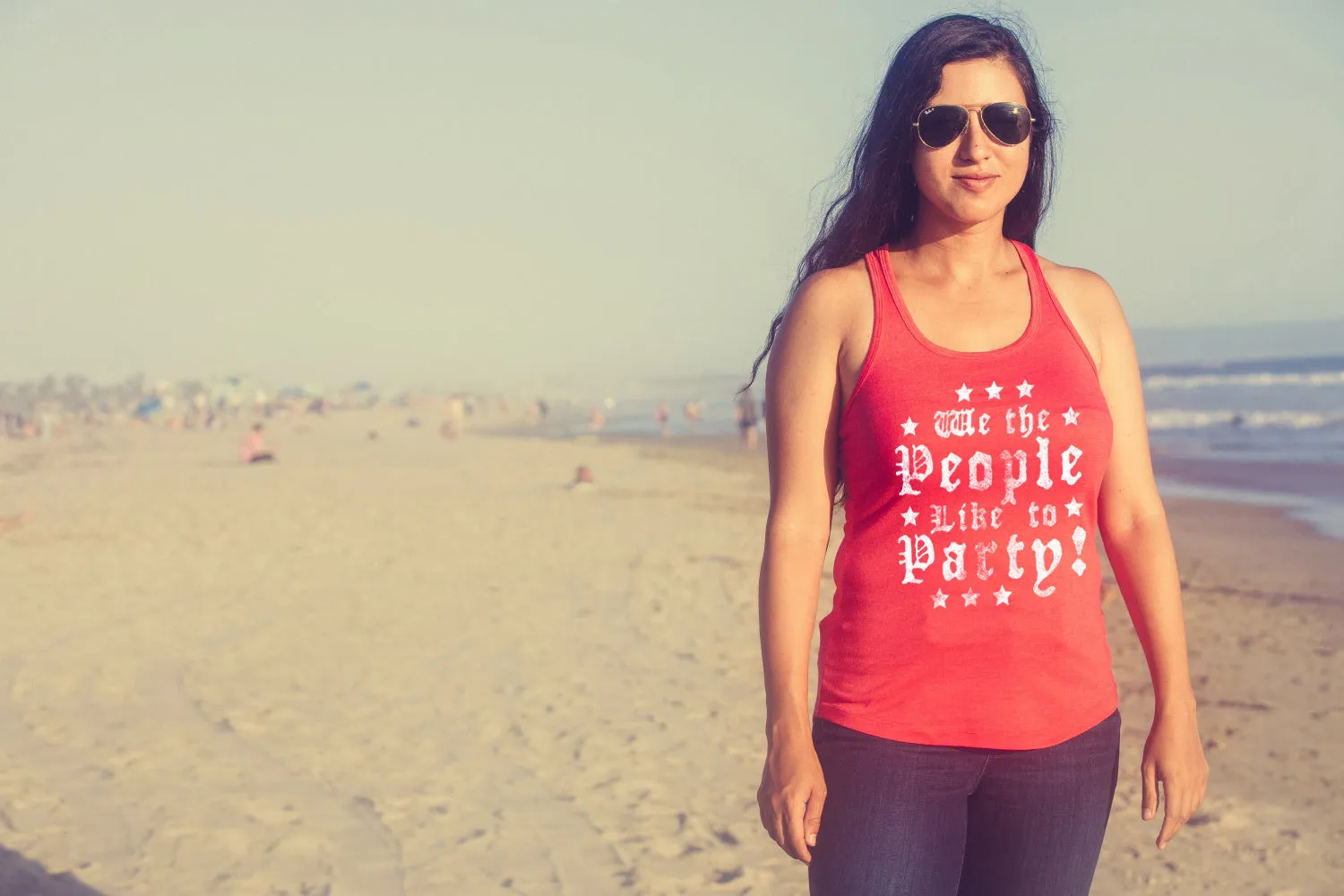 We The People Like To Party Women's Tank Top sold by Crazy Dog T-Shirts product image thumbnail 2