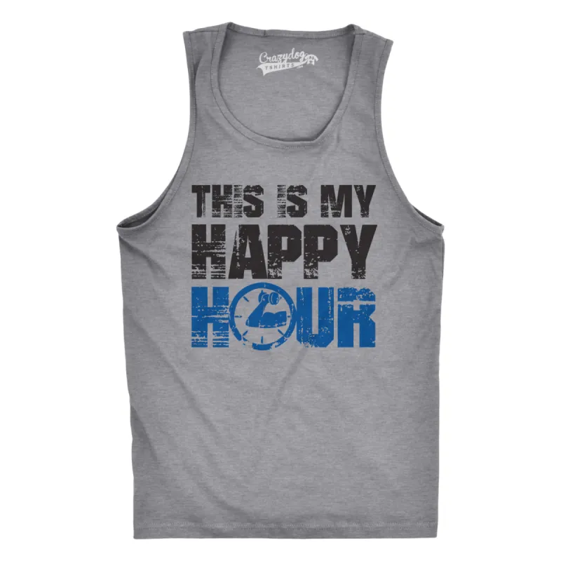 This Is My Happy Hour Men's Tank Top sold by Crazy Dog T-Shirts