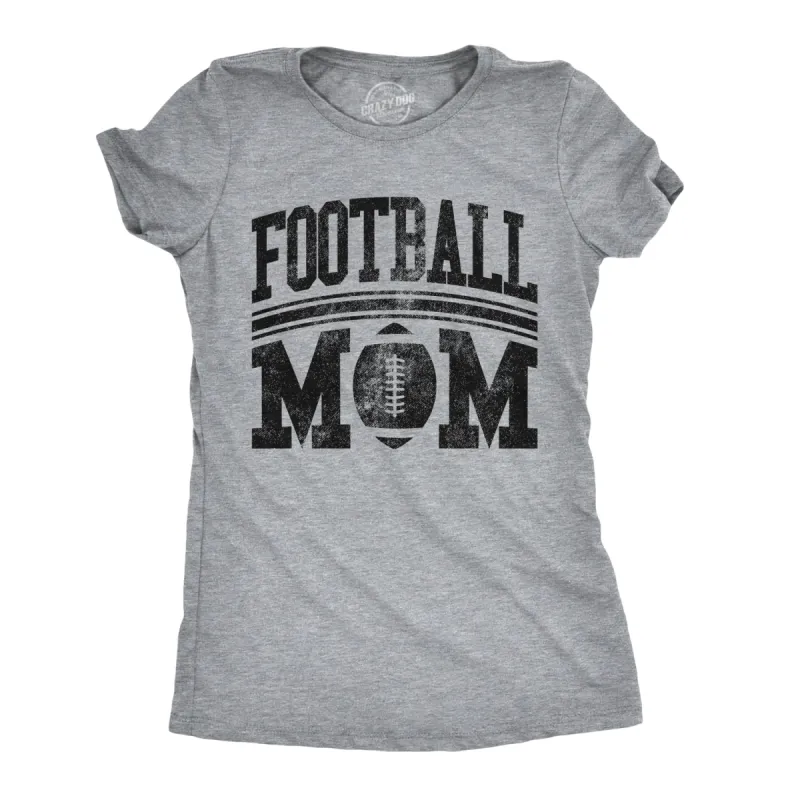 Football Mom Women's T Shirt sold by Crazy Dog T-Shirts