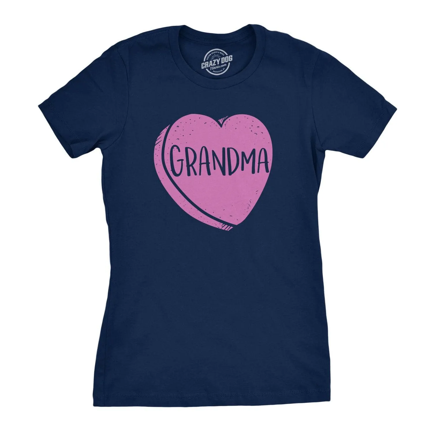 Grandma Candy Heart Women's T Shirt sold by Crazy Dog T-Shirts product image thumbnail 4