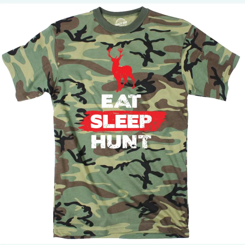 Eat Sleep Hunt Deer Men's T Shirt sold by Crazy Dog T-Shirts