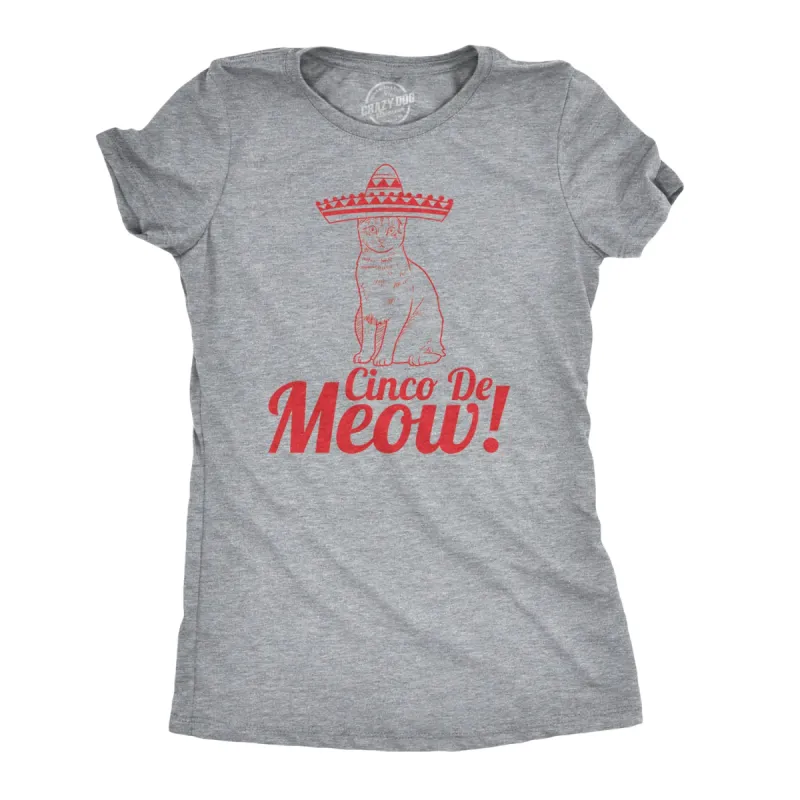 Cinco De Meow Cat Women's T Shirt sold by Crazy Dog T-Shirts