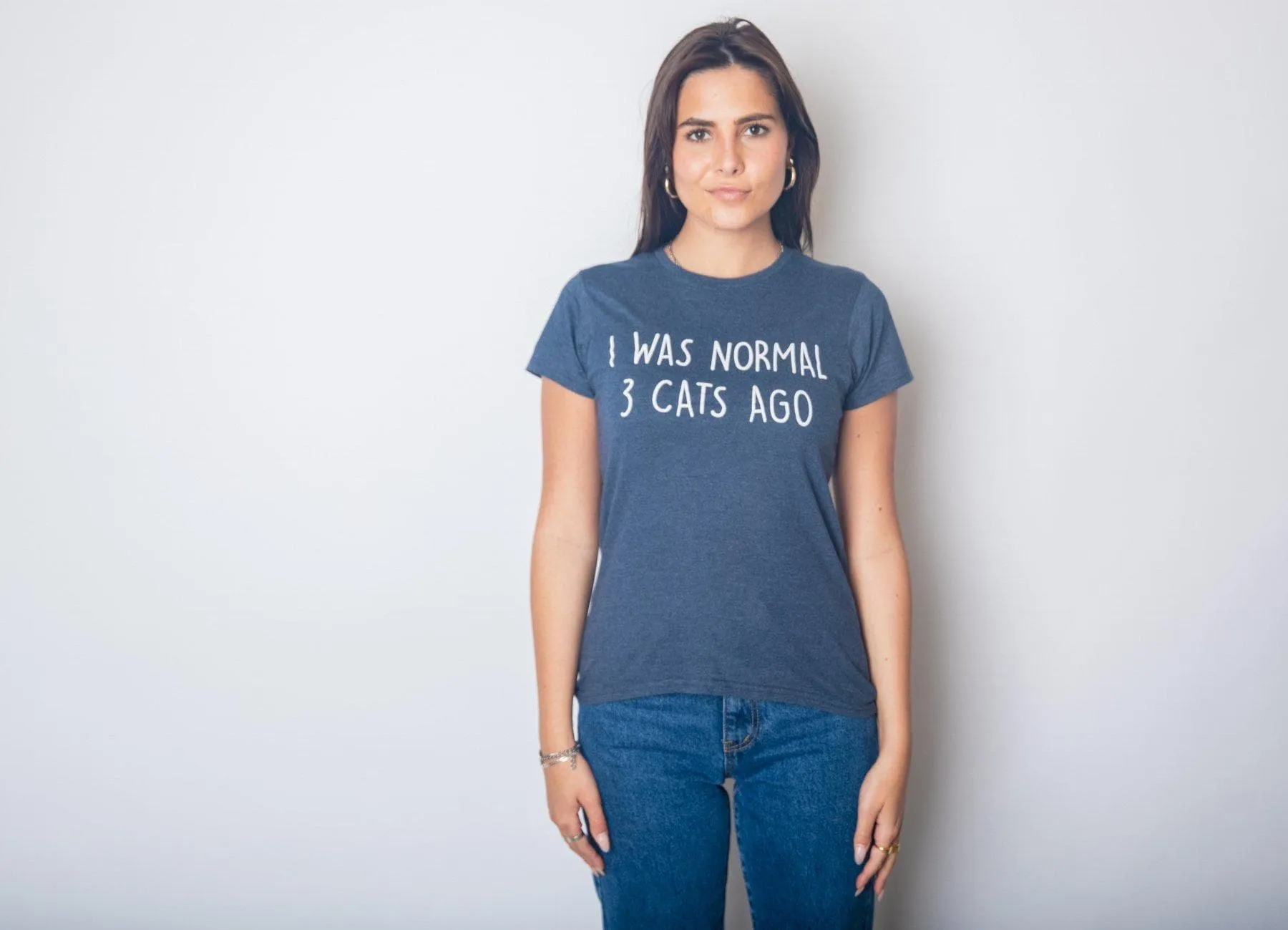 I Was Normal 3 Cats Ago Women's T Shirt sold by Crazy Dog T-Shirts product image thumbnail 4