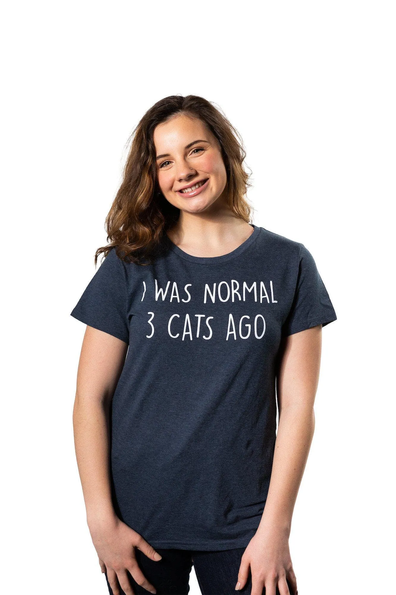 I Was Normal 3 Cats Ago Women's T Shirt sold by Crazy Dog T-Shirts product image thumbnail 3