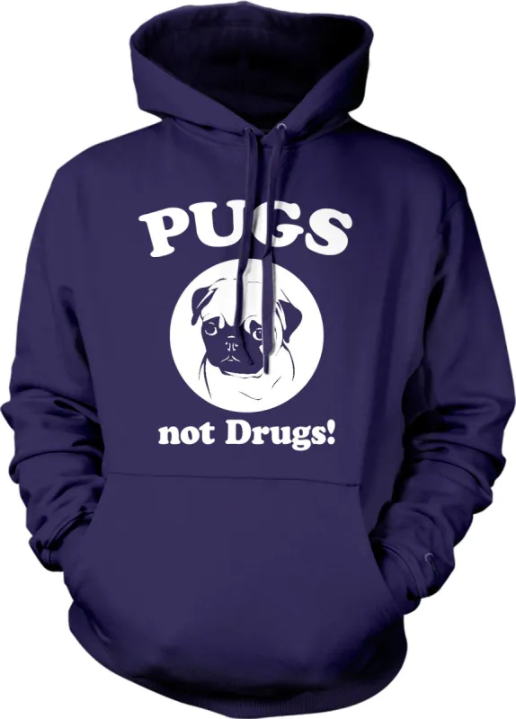 Pugs Not Drugs Hoodie sold by Crazy Dog T-Shirts