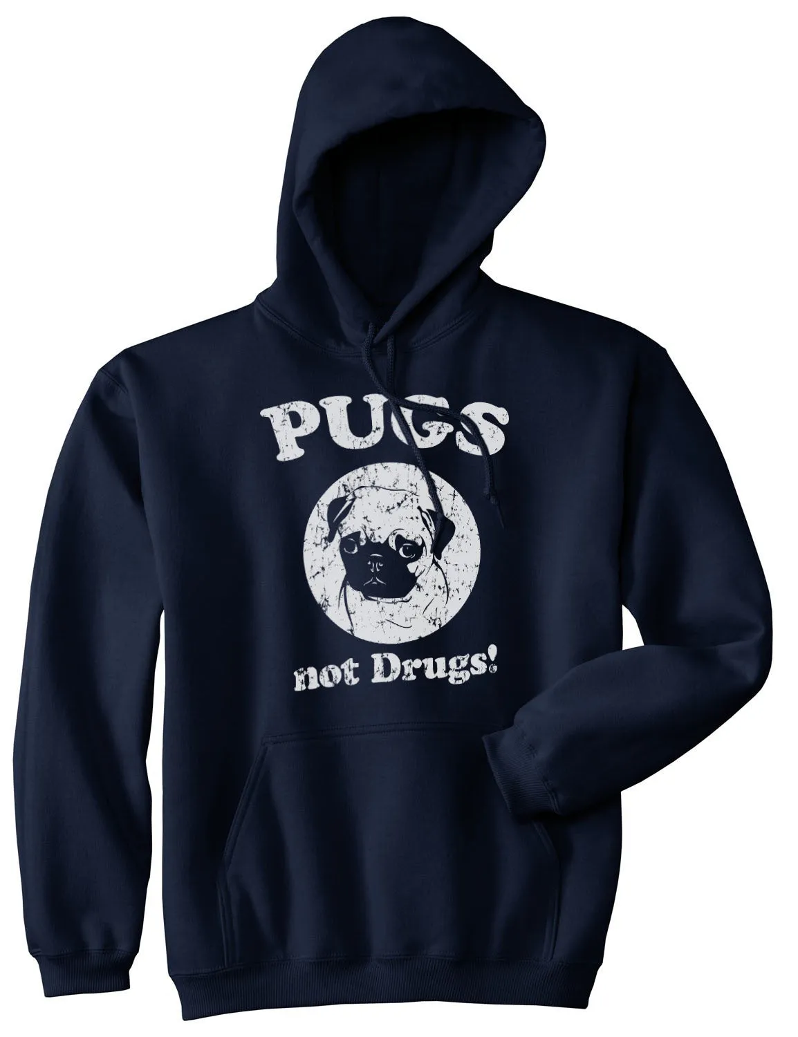 Pugs Not Drugs Hoodie sold by Crazy Dog T-Shirts product image thumbnail 2