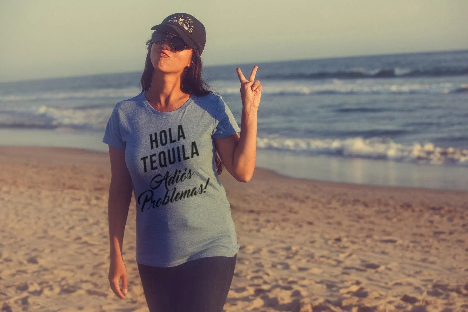 Hola Tequila Adios Problemas Men's T Shirt sold by Crazy Dog T-Shirts product image thumbnail 2