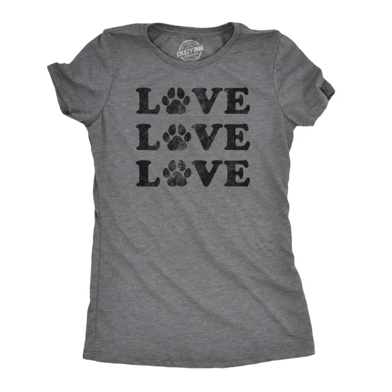 Love 3 Paws Women's T Shirt sold by Crazy Dog T-Shirts