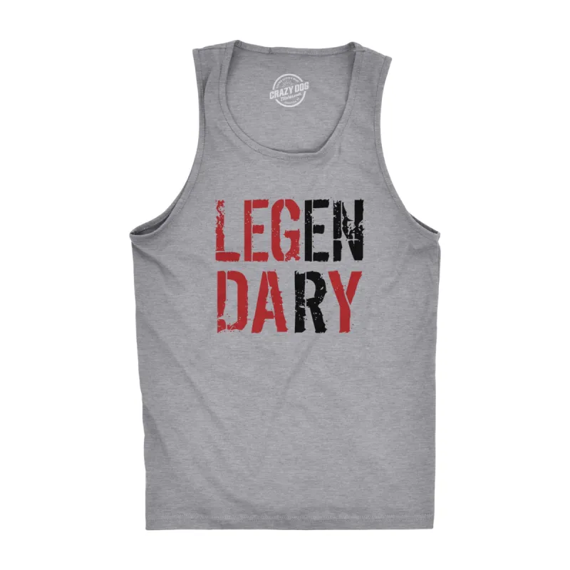 Legendary Leg Day Men's Tank Top sold by Crazy Dog T-Shirts