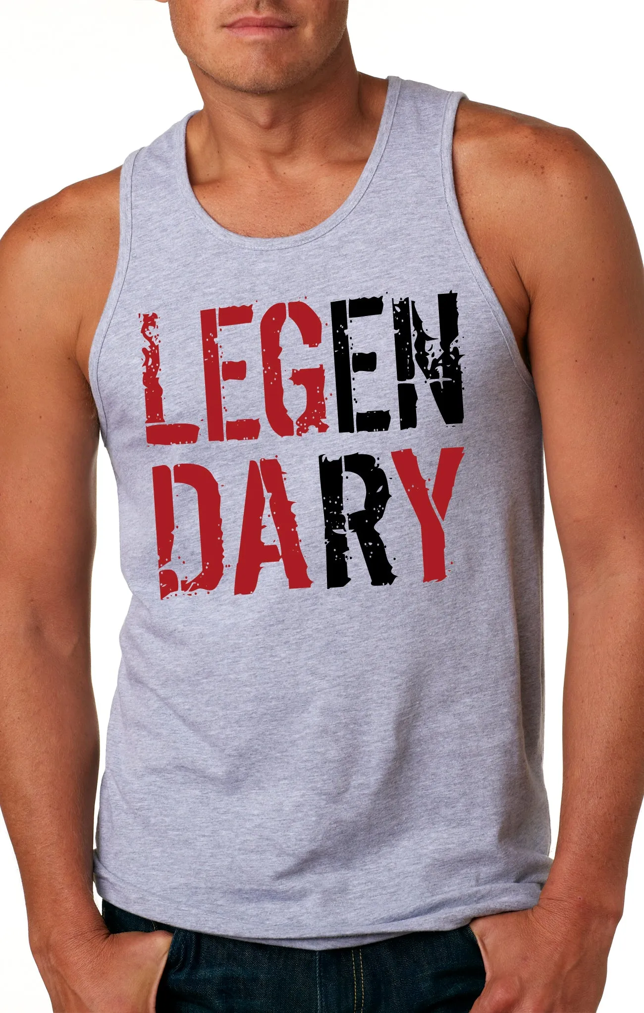 Legendary Leg Day Men's Tank Top sold by Crazy Dog T-Shirts product image thumbnail 5