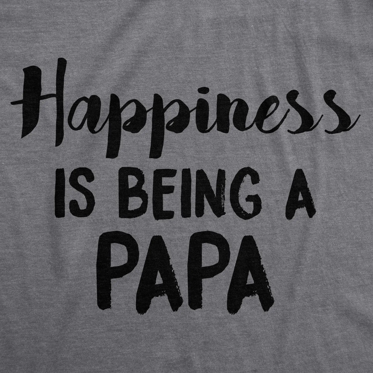 Happiness Is Being a Papa Men's T Shirt sold by Crazy Dog T-Shirts product image thumbnail 2
