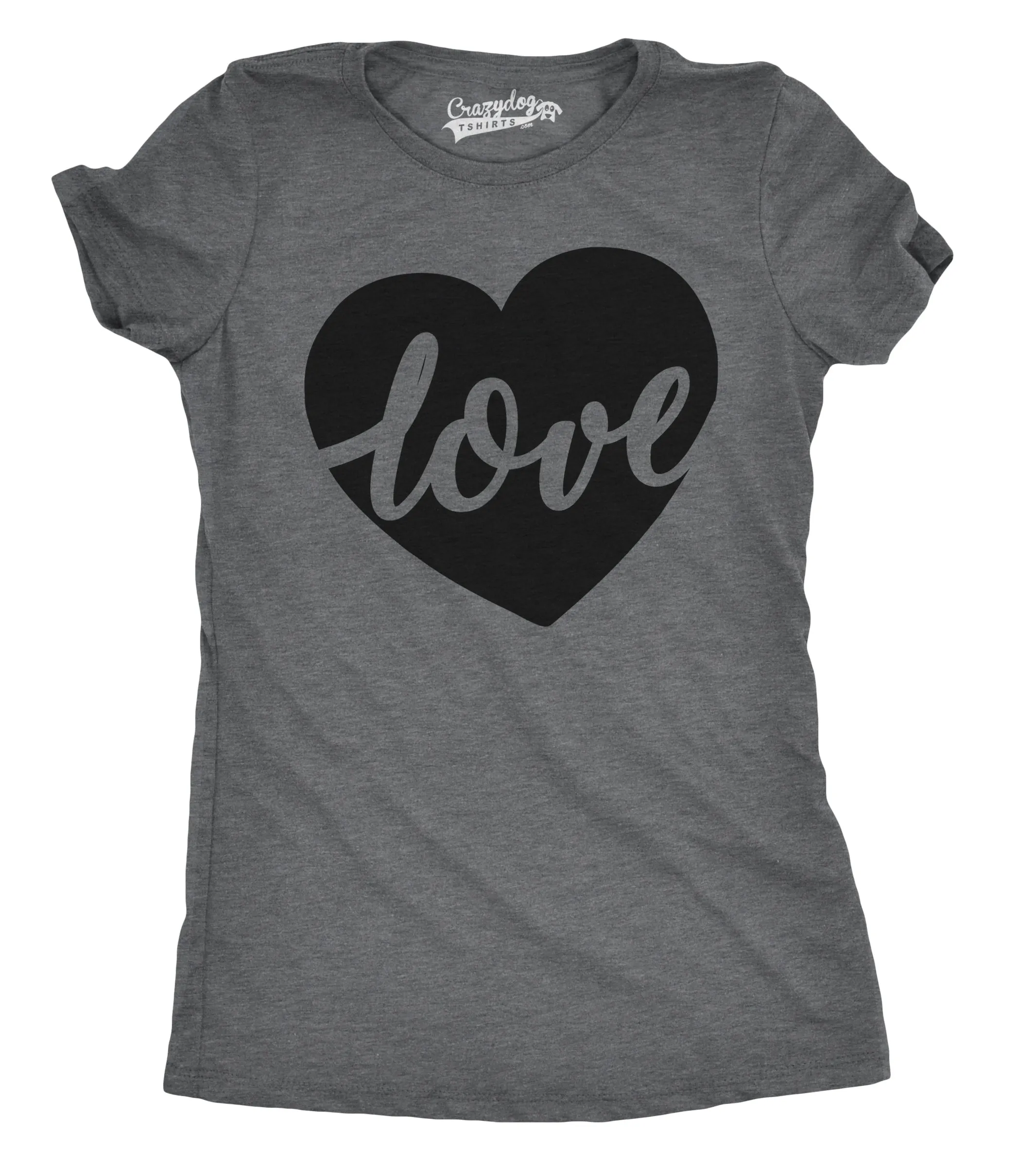 Love Heart Script Women's T Shirt sold by Crazy Dog T-Shirts product image thumbnail 4