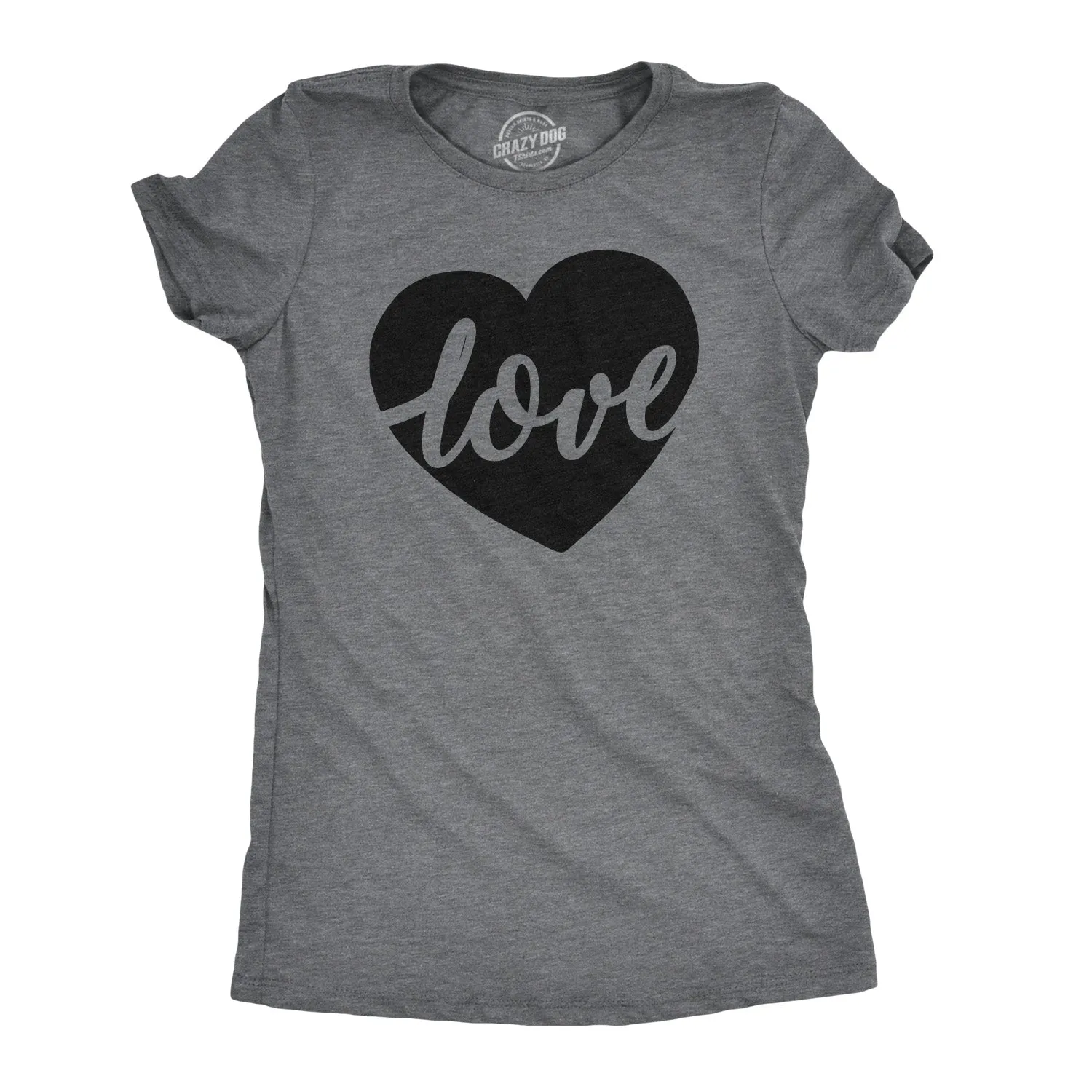 Love Heart Script Women's T Shirt sold by Crazy Dog T-Shirts