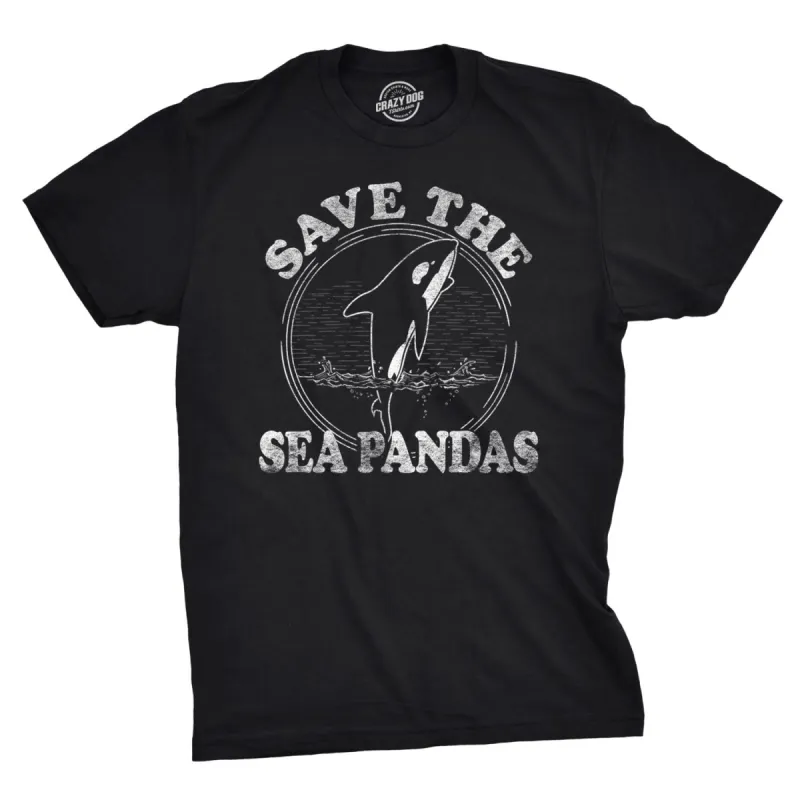 Save The Sea Pandas Men's T Shirt sold by Crazy Dog T-Shirts