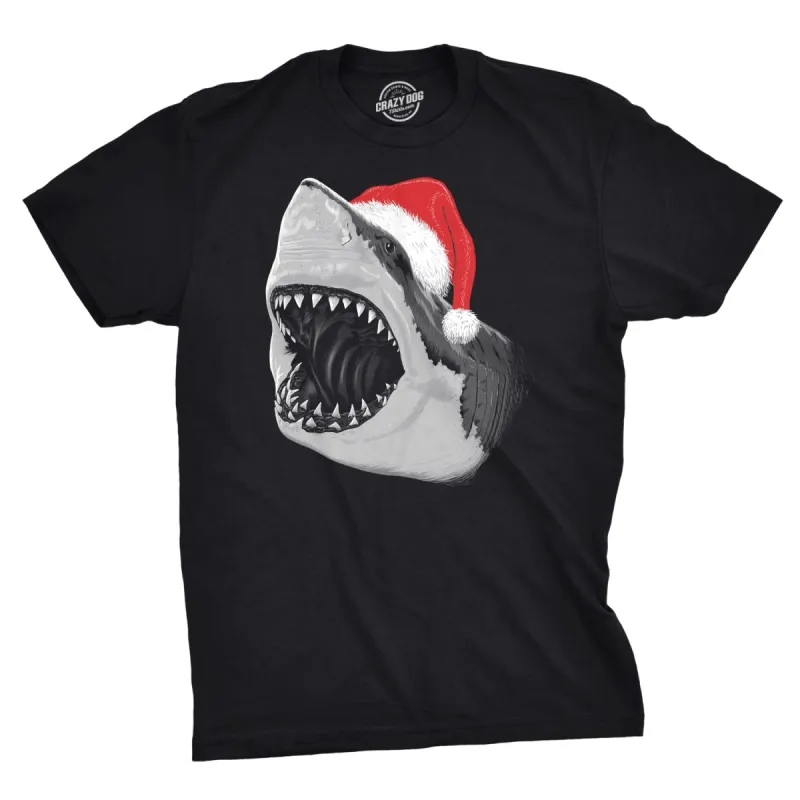 Santa Jaws Men's T Shirt sold by Crazy Dog T-Shirts