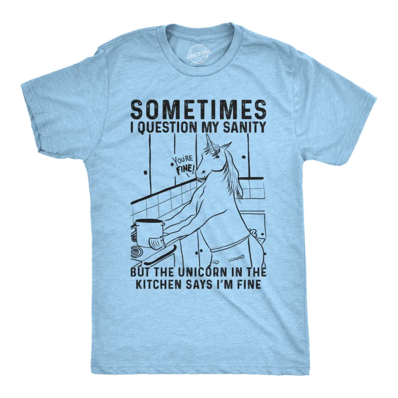 Sometimes I Question My Sanity Men's T Shirt sold by Crazy Dog T-Shirts