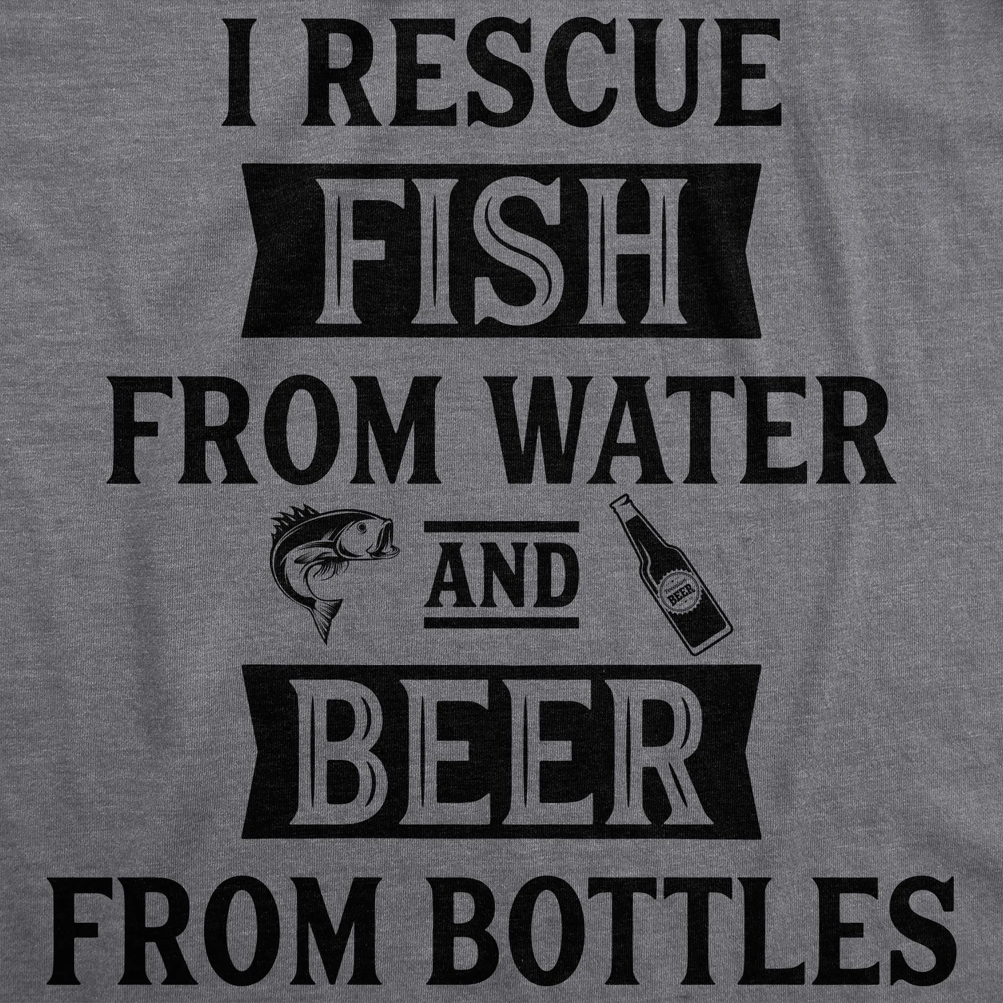 I Rescue Fish And Beer Men's T Shirt sold by Crazy Dog T-Shirts product image thumbnail 2