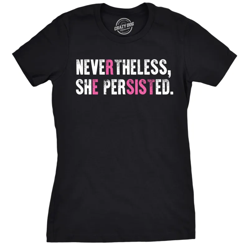 Resist Nevertheless She Persisted (Multicolor) Women's T Shirt sold by Crazy Dog T-Shirts