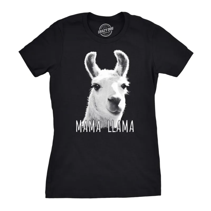 Mama Llama Women's T Shirt sold by Crazy Dog T-Shirts