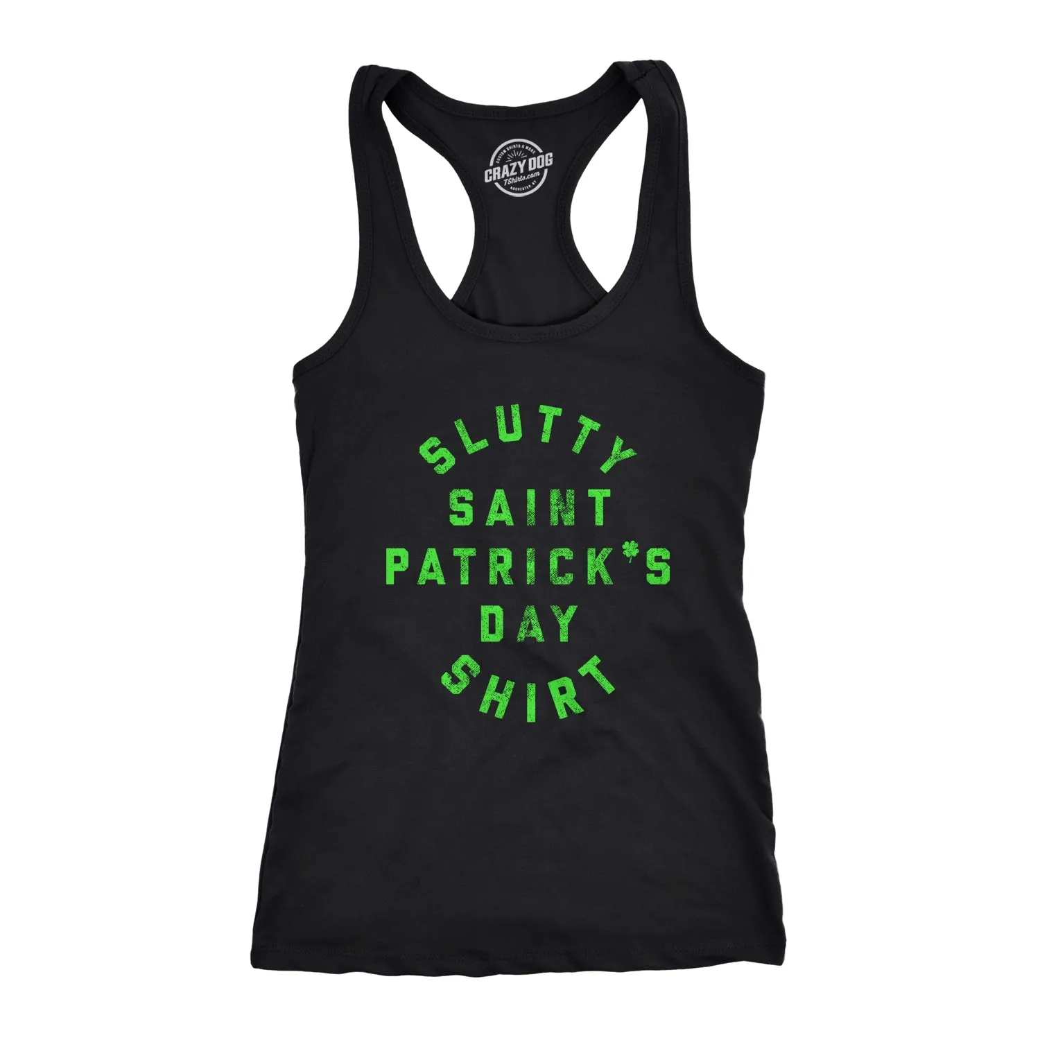 Slutty St. Patrick's Day Shirt Women's Tank Top sold by Crazy Dog T-Shirts