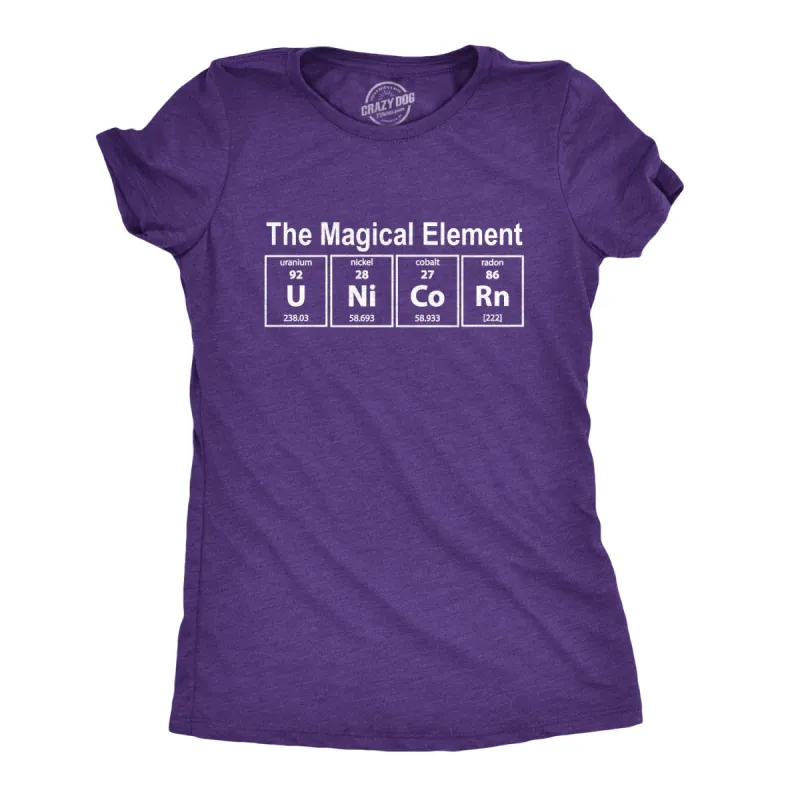 Unicorn Element Women's T Shirt sold by Crazy Dog T-Shirts