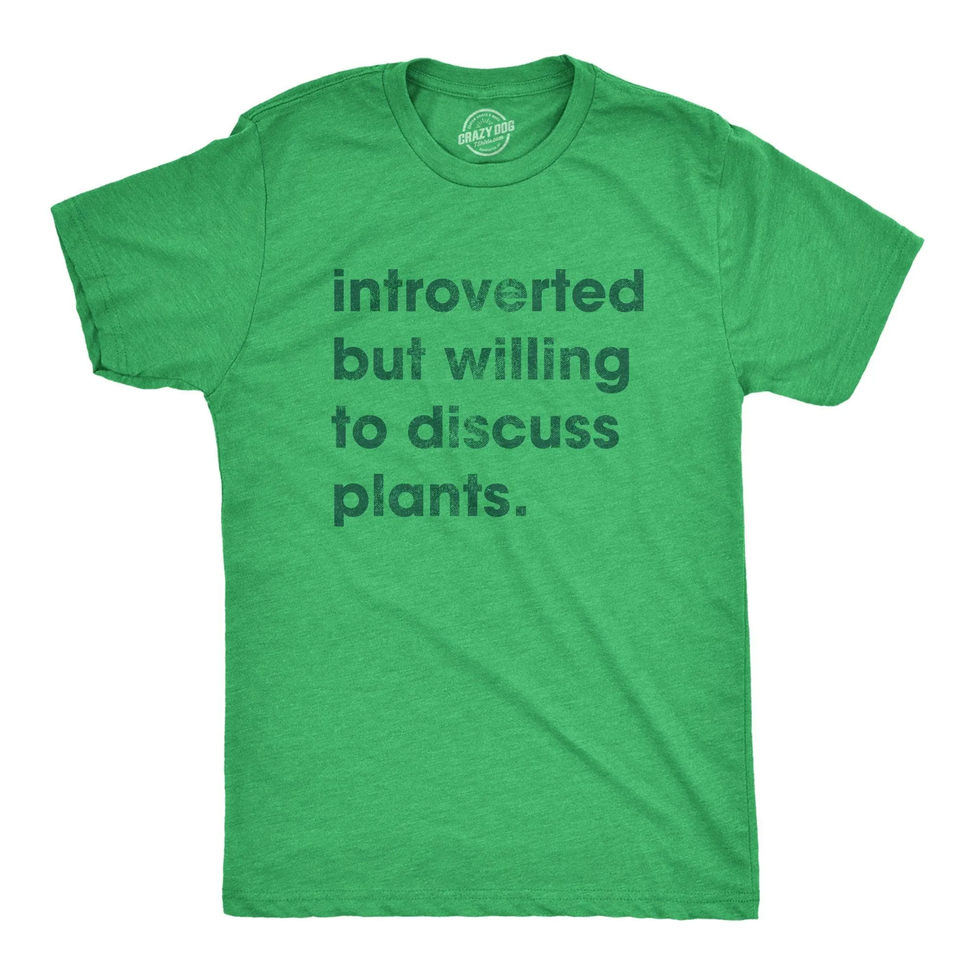 Introverted But Willing To Discuss Plants Men's T Shirt sold by Crazy Dog T-Shirts product image thumbnail 3