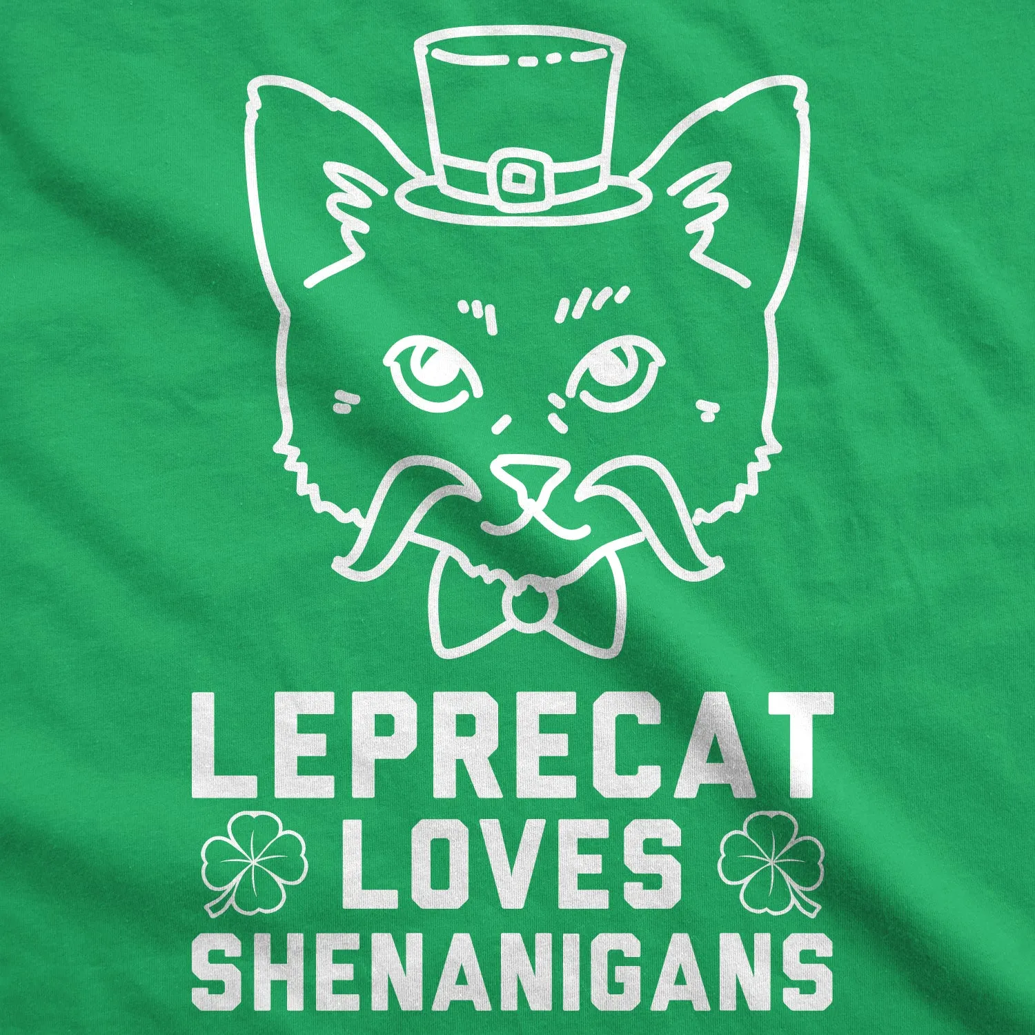 Leprecat Loves Shenanigans Women's T Shirt sold by Crazy Dog T-Shirts product image thumbnail 2