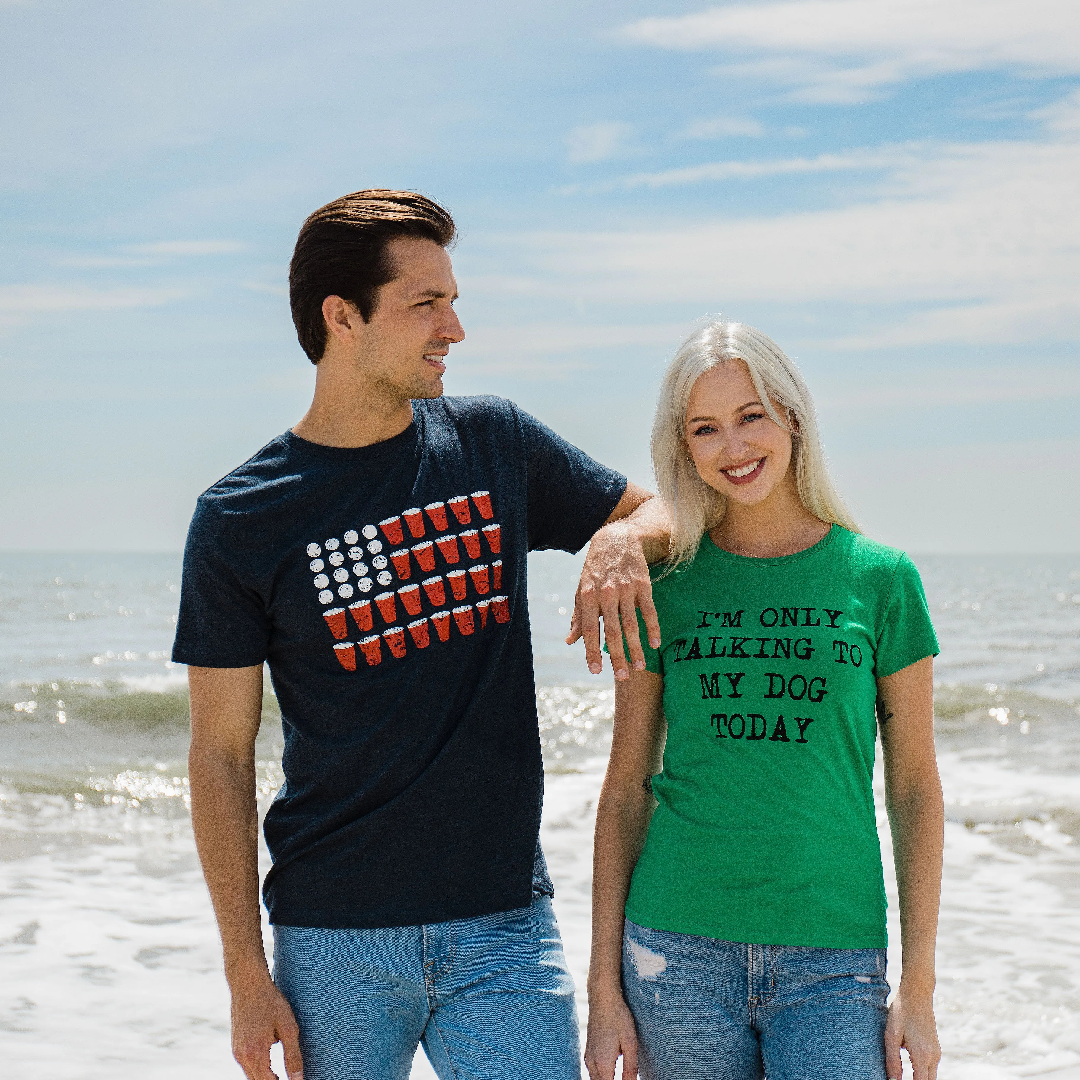 Beer Pong Flag Men's T Shirt sold by Crazy Dog T-Shirts product image thumbnail 3