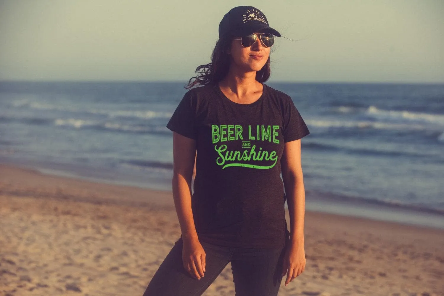Beer Lime and Sunshine Women's T Shirt sold by Crazy Dog T-Shirts product image thumbnail 2