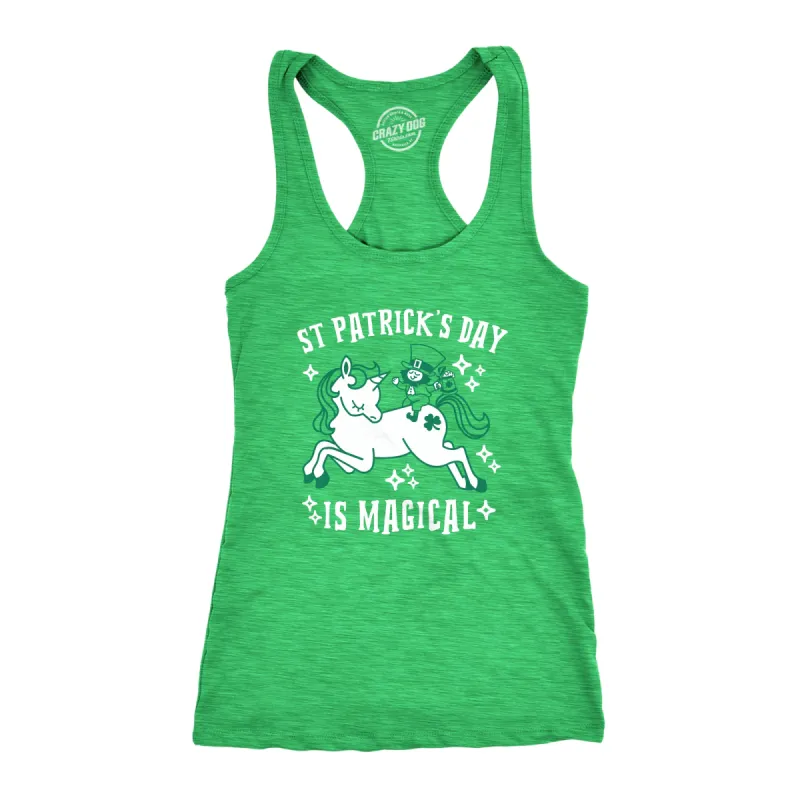 St. Patrick's Day Is Magical Women's Tank Top sold by Crazy Dog T-Shirts