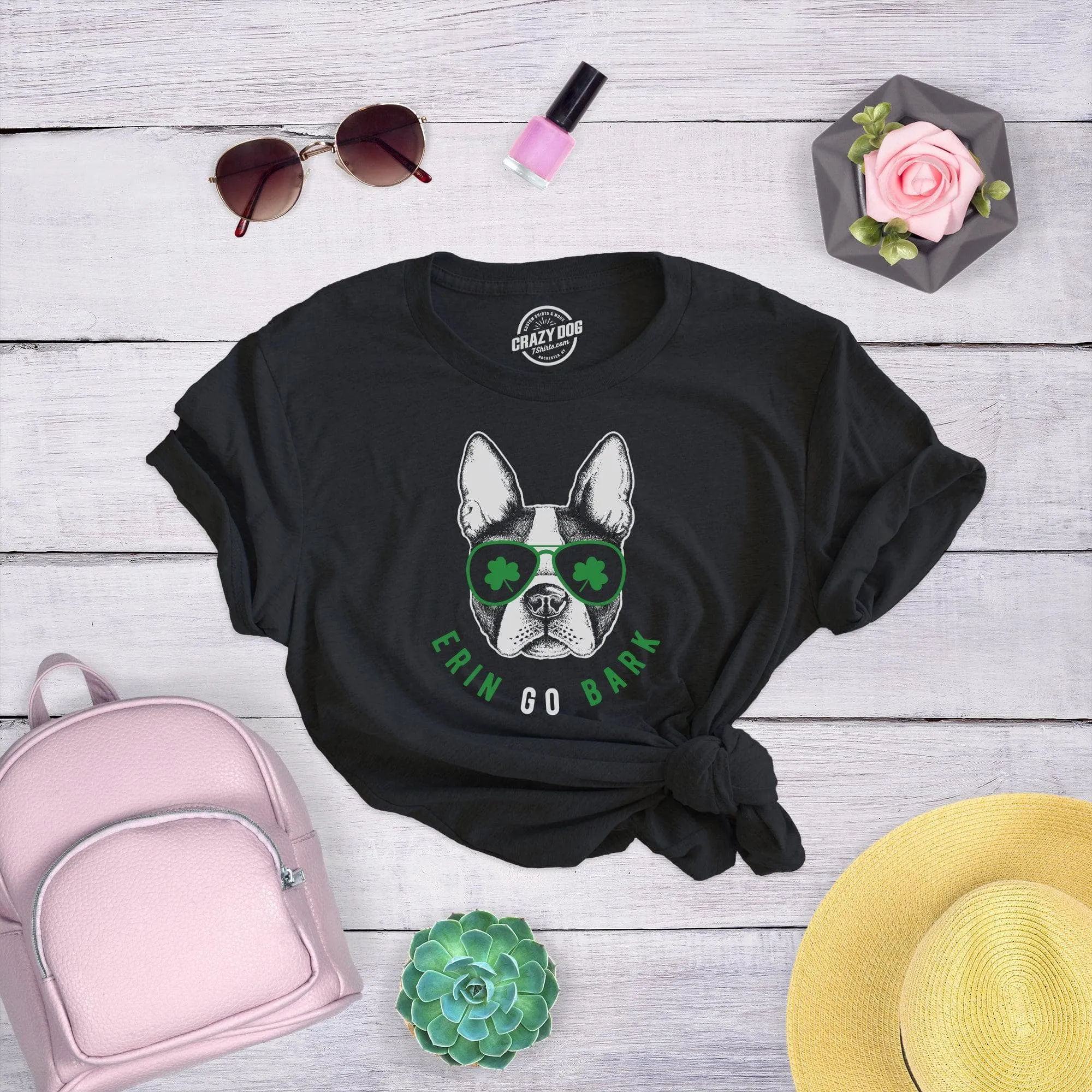 Erin Go Bark Women's T Shirt sold by Crazy Dog T-Shirts product image thumbnail 3