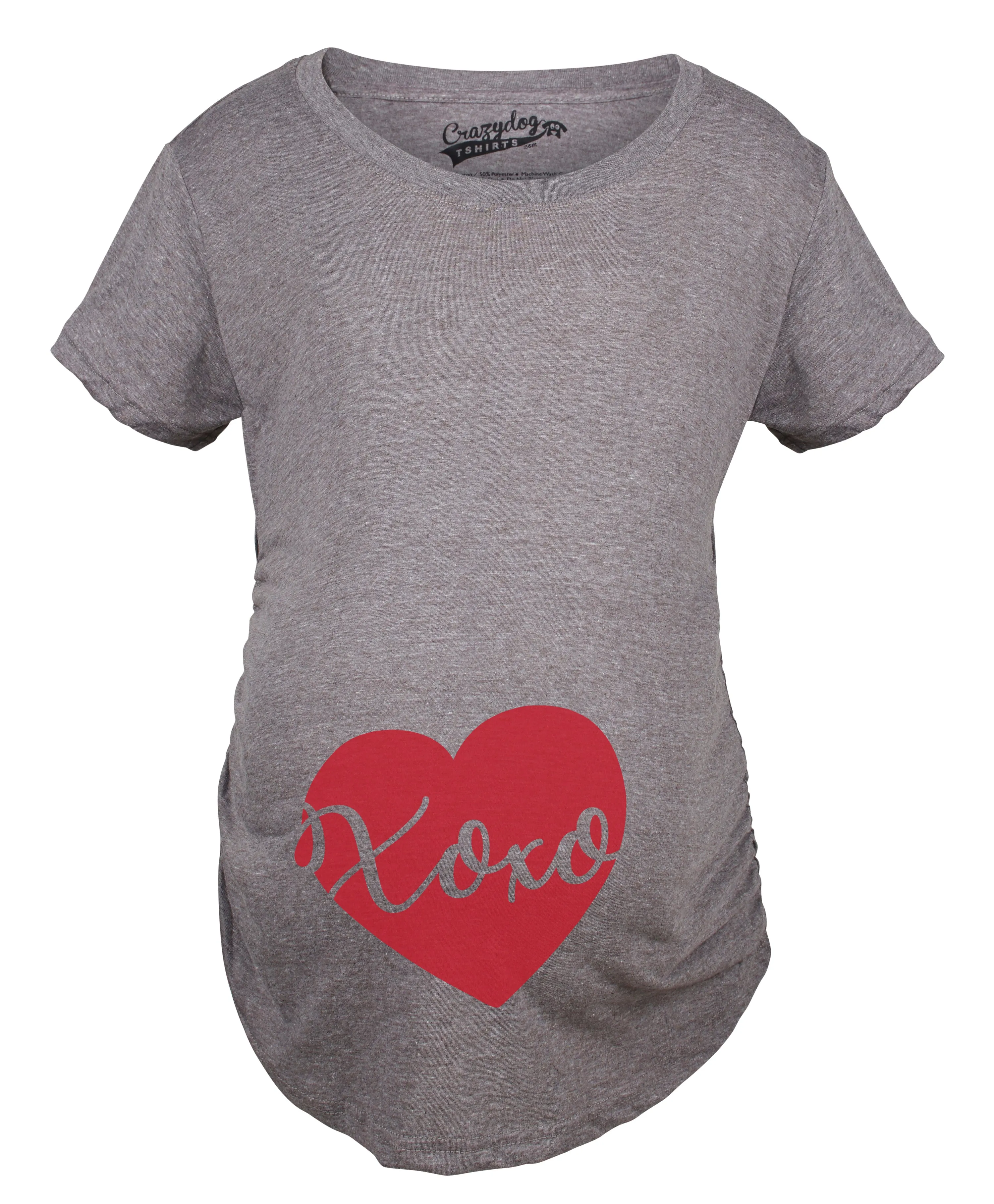 XOXO Script Heart Maternity T Shirt sold by Crazy Dog T-Shirts
