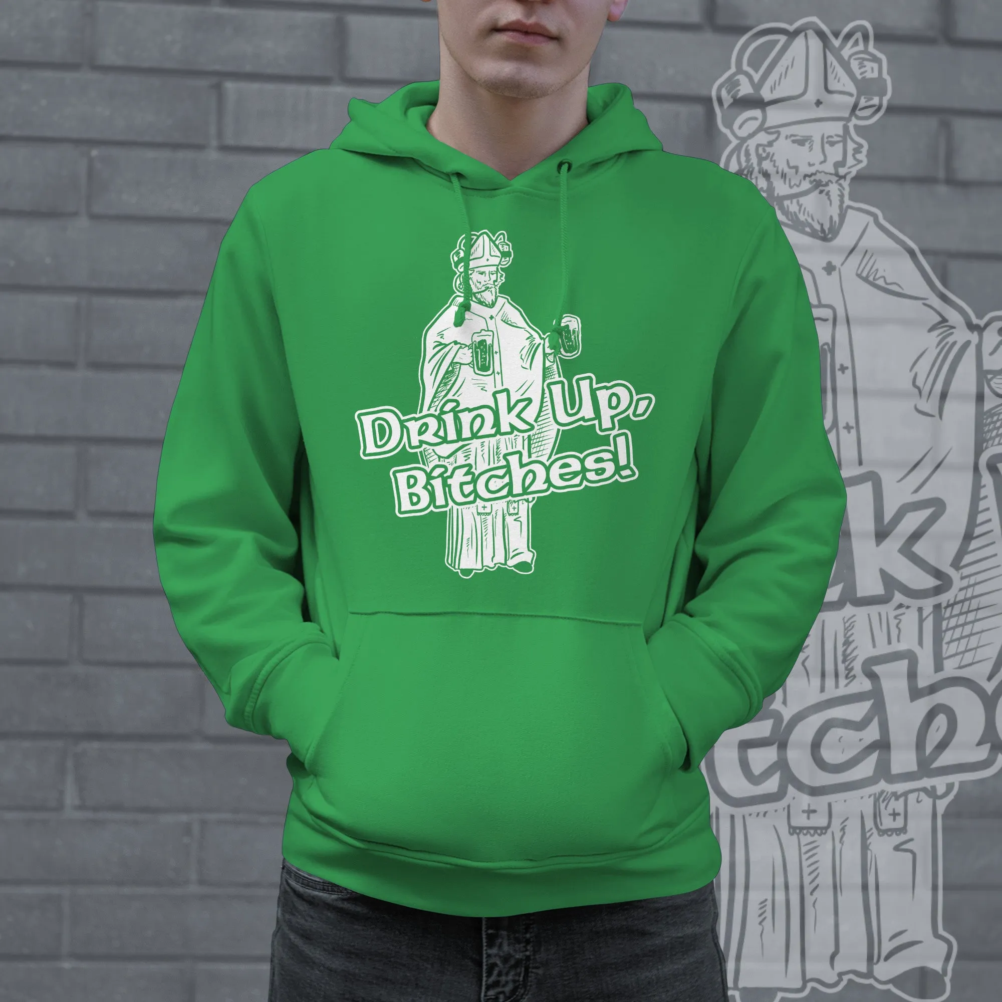 Drink Up Bitches Hoodie sold by Crazy Dog T-Shirts product image thumbnail 2